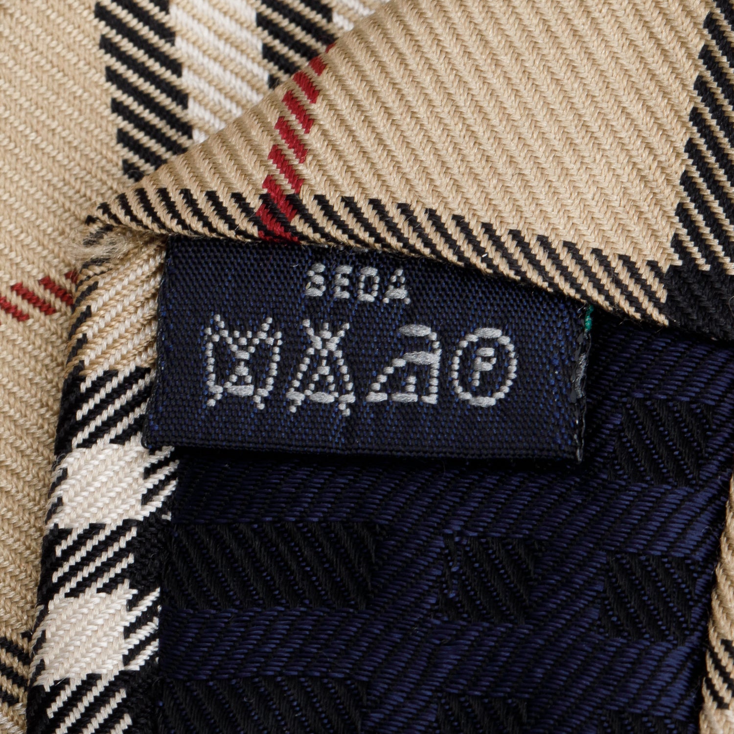 Burberry Beige Vintage Check Silk Tie