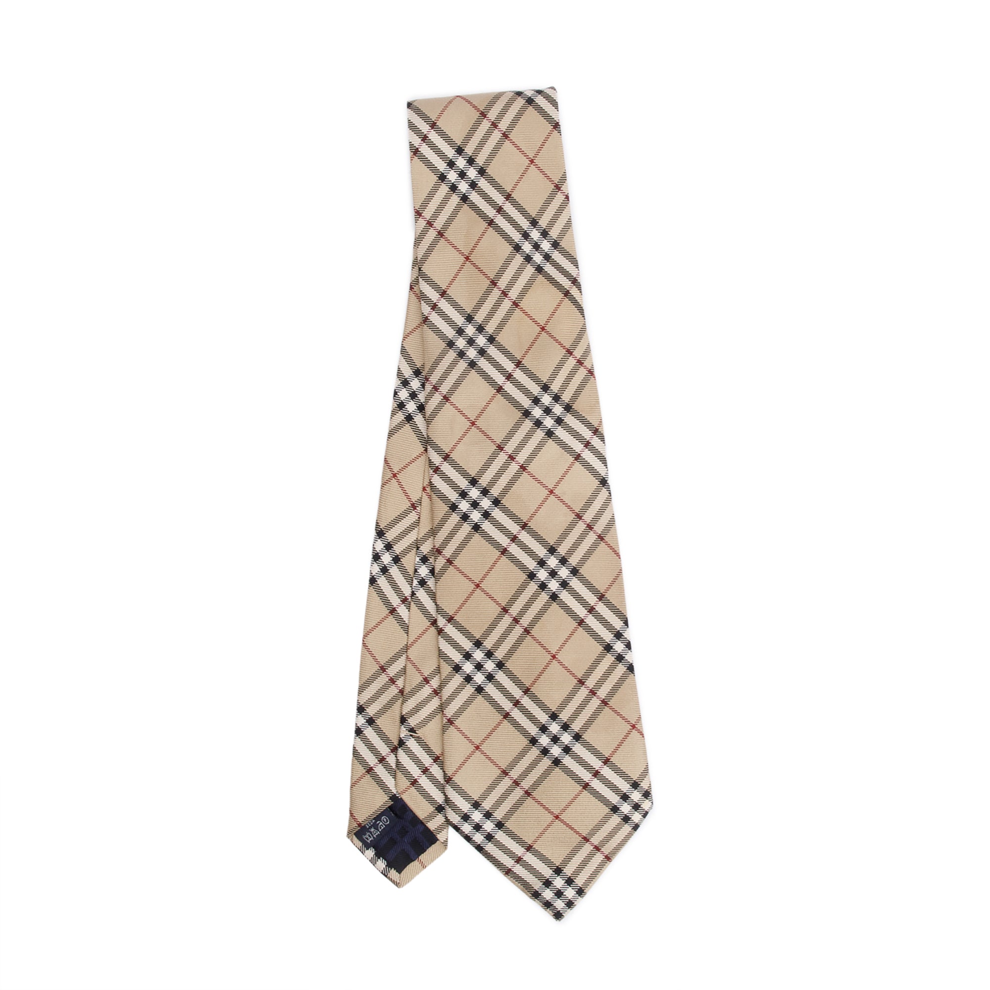 Burberry Beige Vintage Check Silk Tie