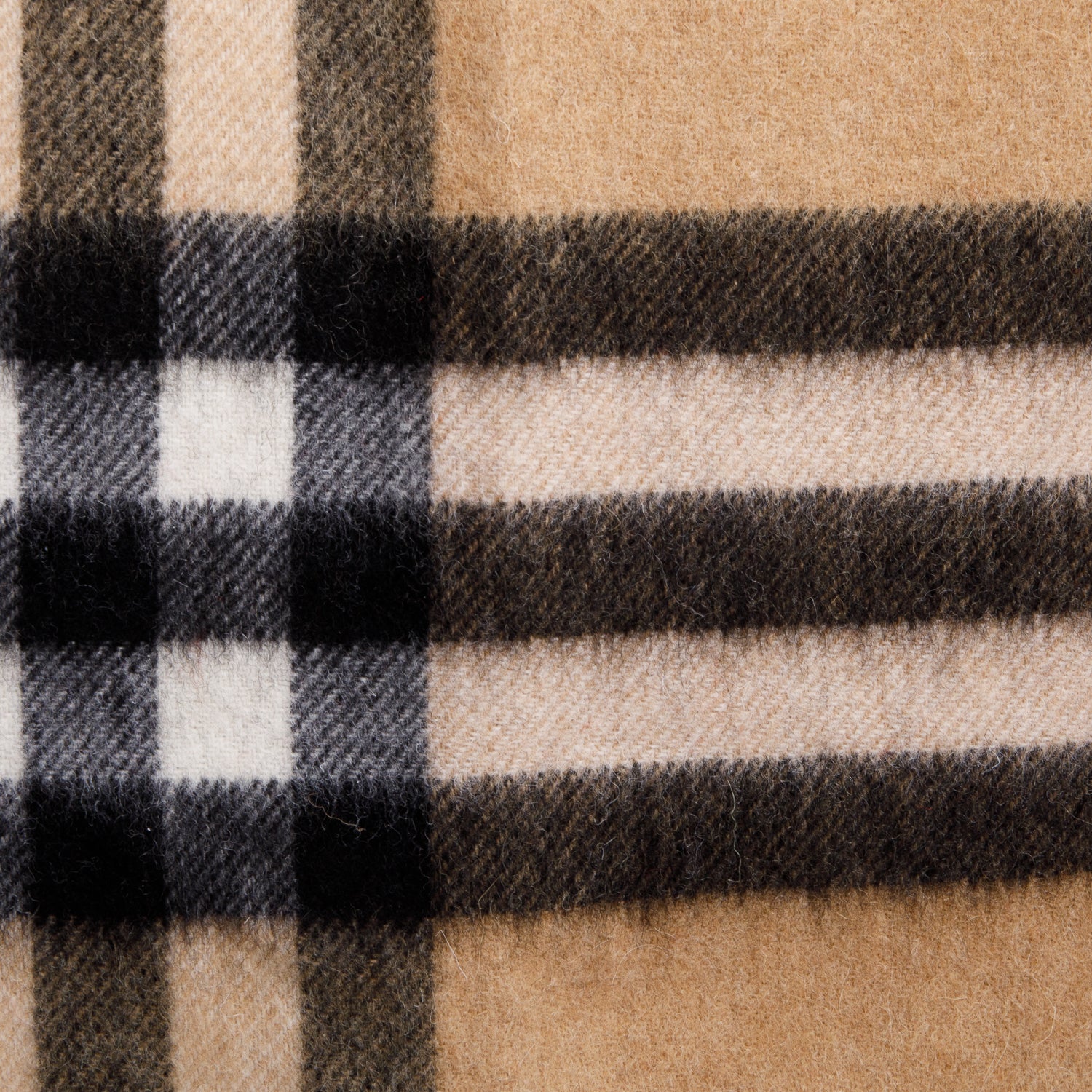 Burberry Beige Giant House Check Cashmere Scarf