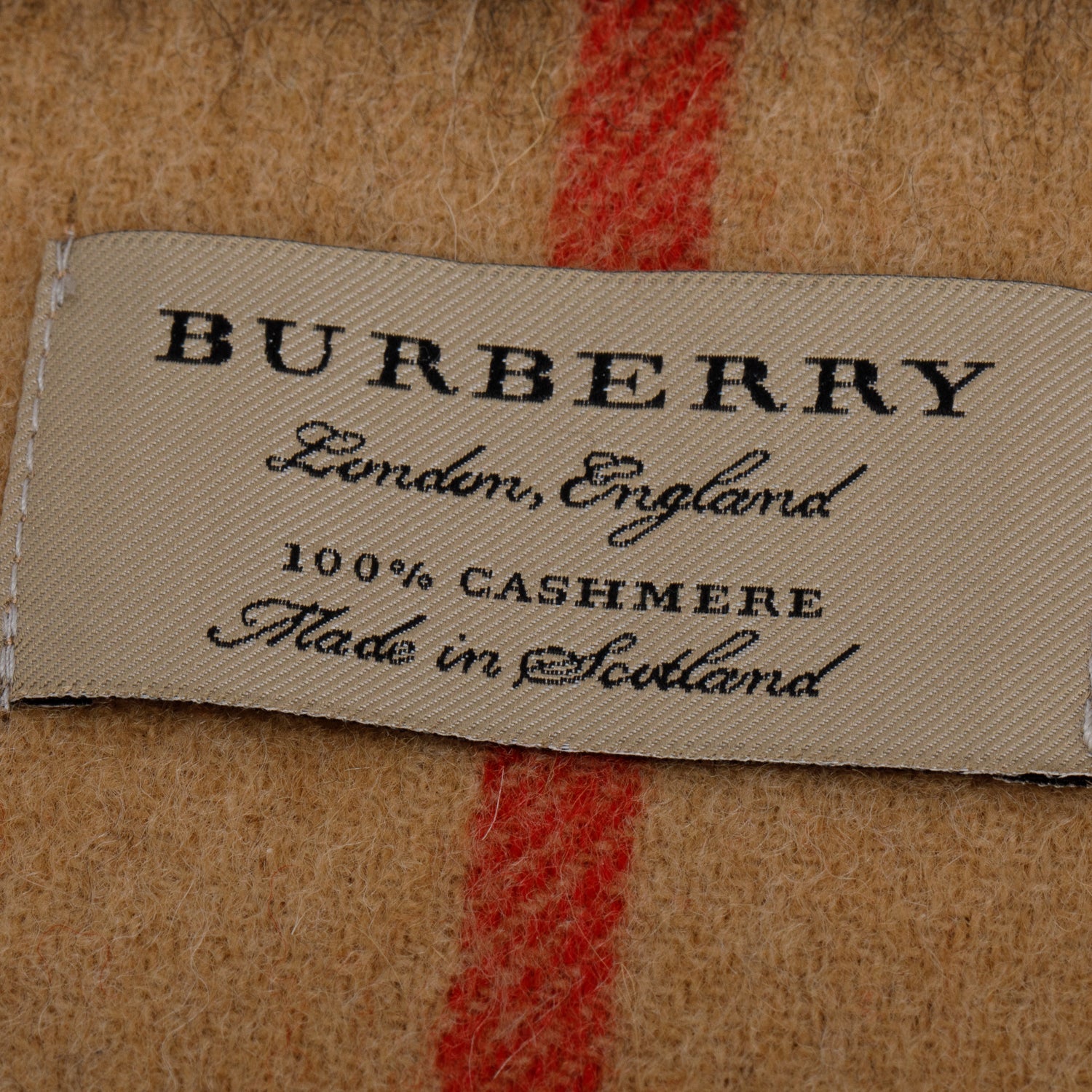 Burberry Beige Giant House Check Cashmere Scarf