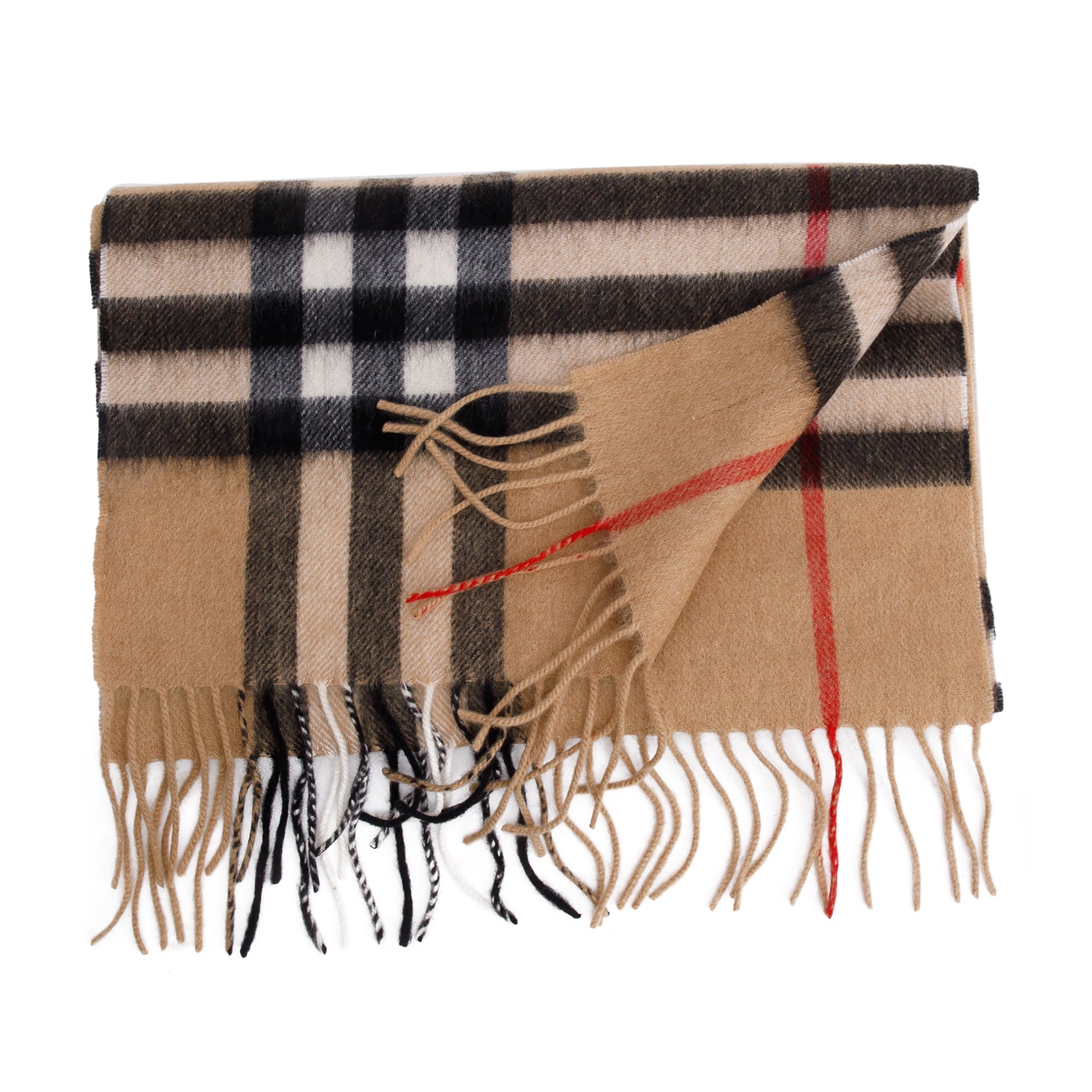 Burberry Beige Giant House Check Cashmere Scarf