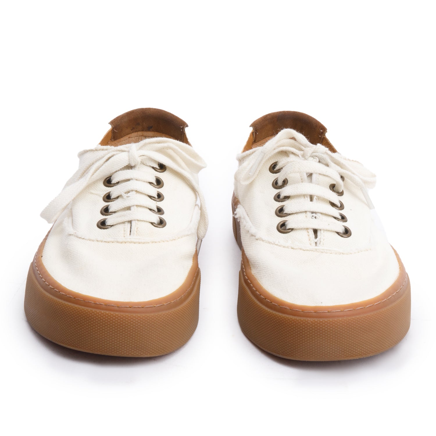 Saint Laurent White Distressed Venice Sneakers, Size 38 w/ Box