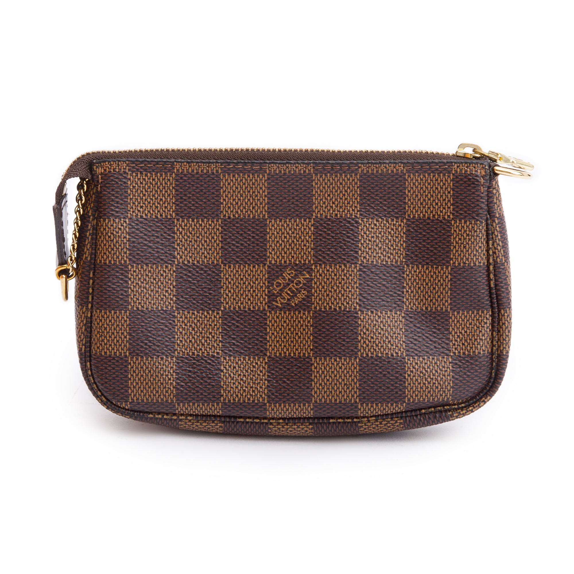 Louis Vuitton Damier Ebene Mini Pochette Accessories w/ Box