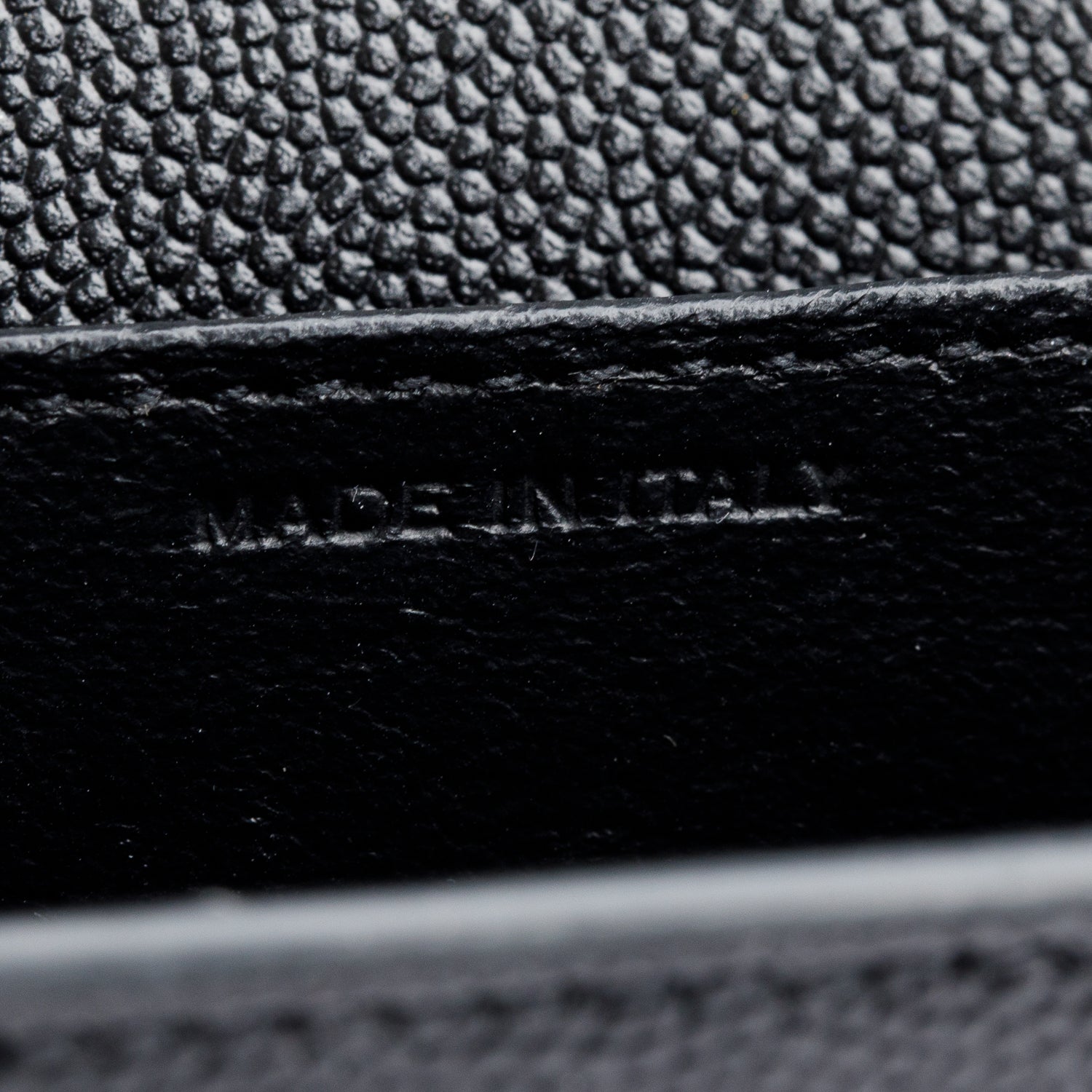 Saint Laurent 2021 Black Grain De Poudre Leather Uptown Chain Wallet w/ Insert & Box