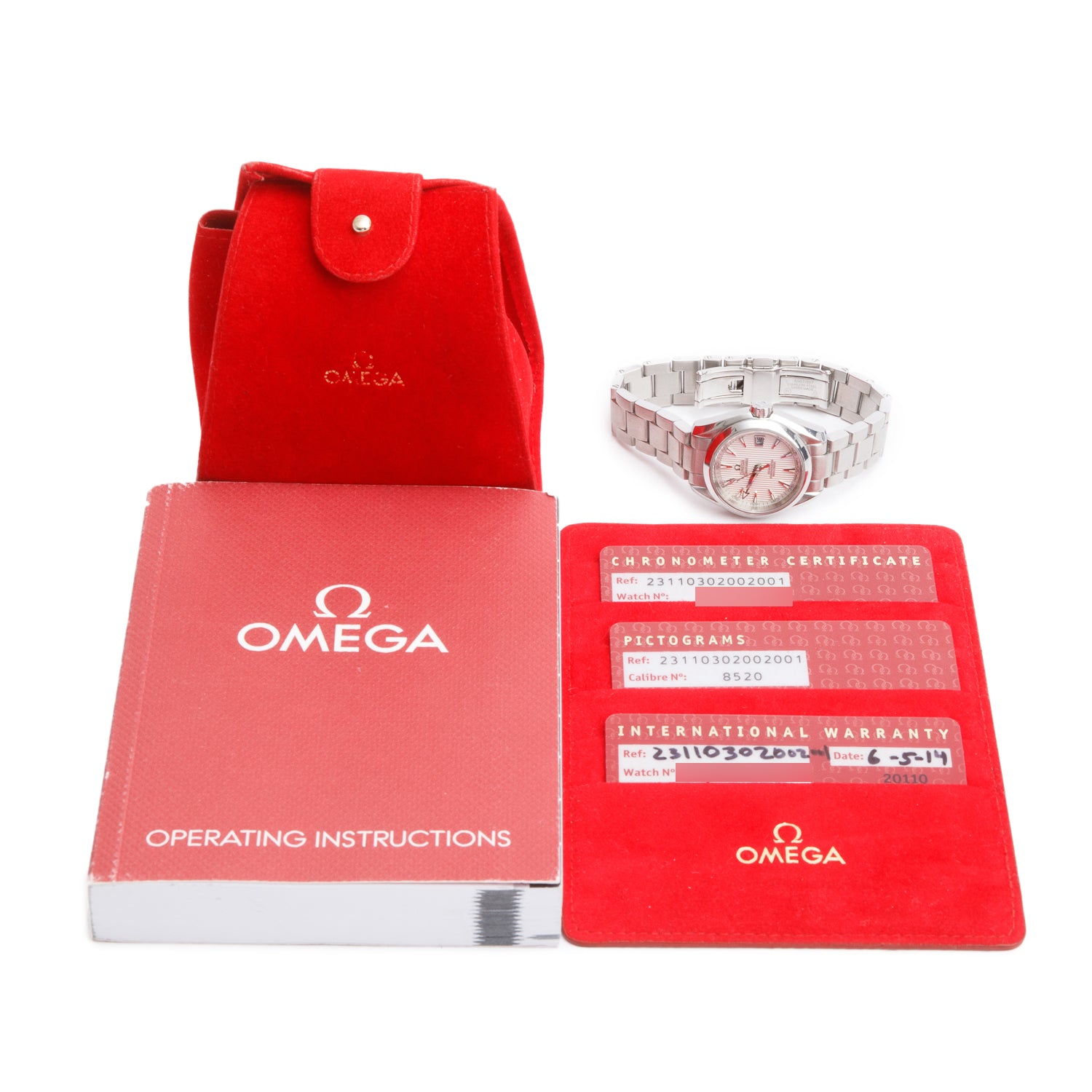 Omega Stainless Steel Seamaster Aqua Terra 150M 30 MM Co-Axial Chronometer Automatic Watch w/ Papers
