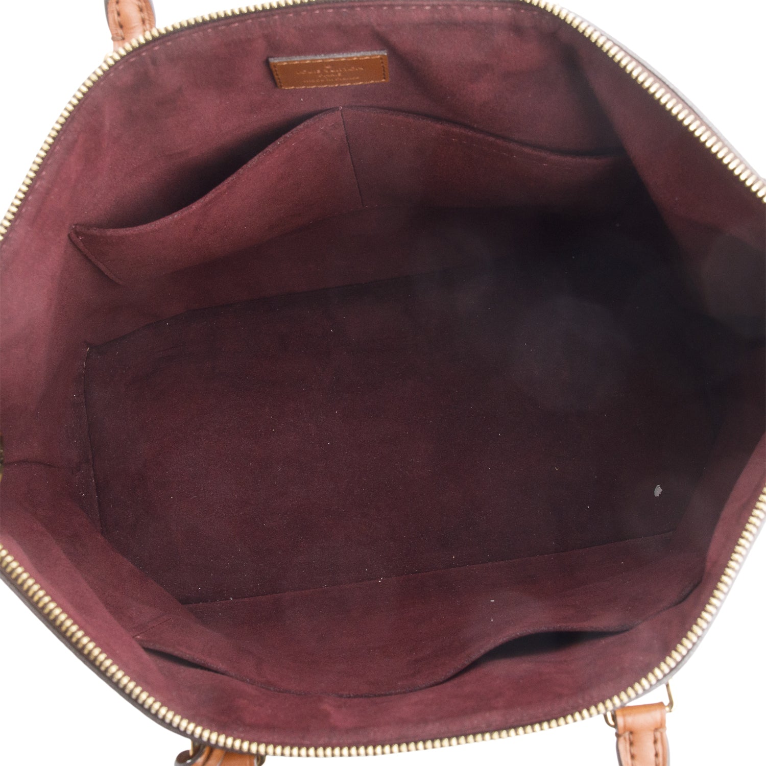 Louis Vuitton Damier Ebene Brown Leather Belmont Tote w/ Strap & Receipt