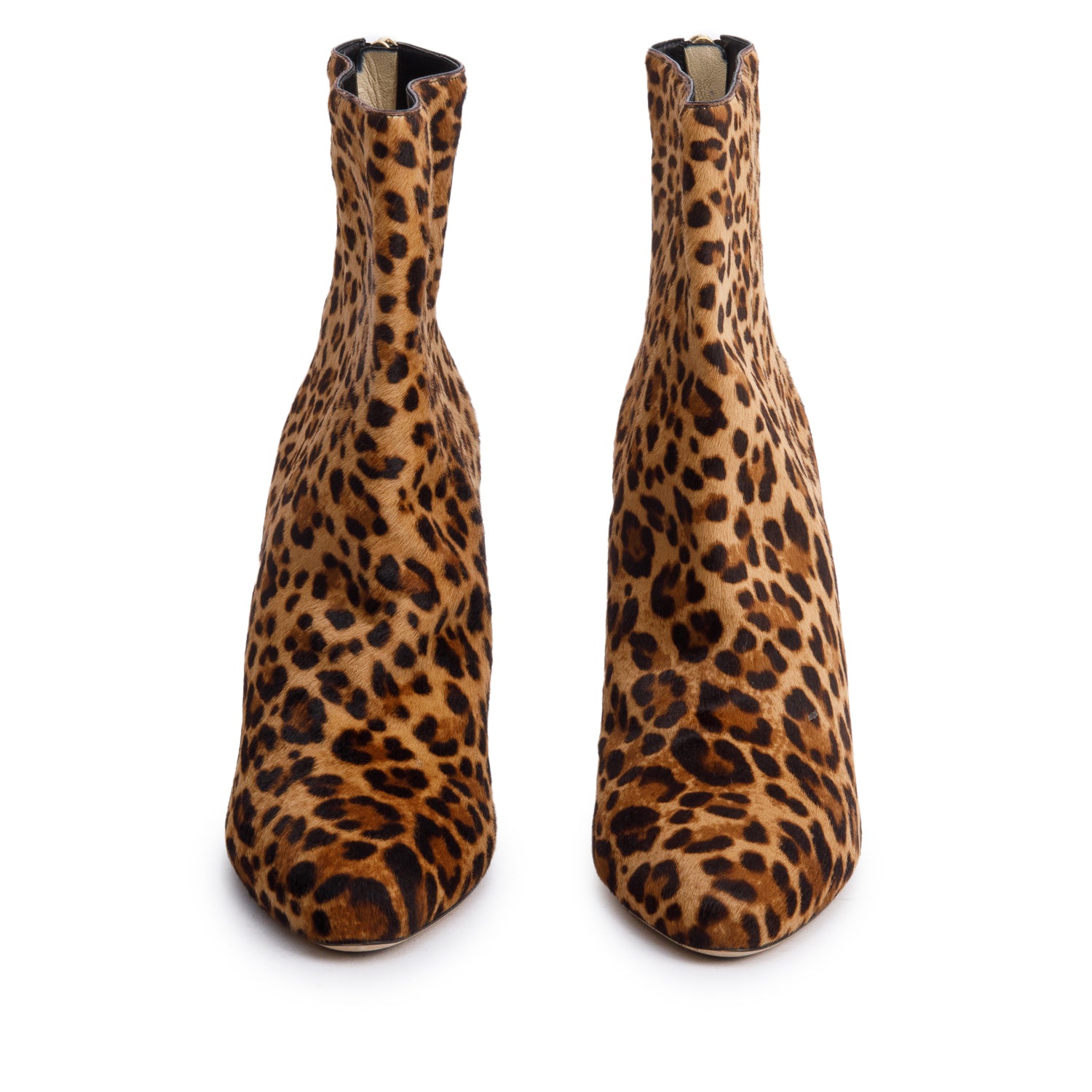 Jimmy Choo Brown Leopard Print Calf Hair Ankle Boots, Size 40 w/ Box