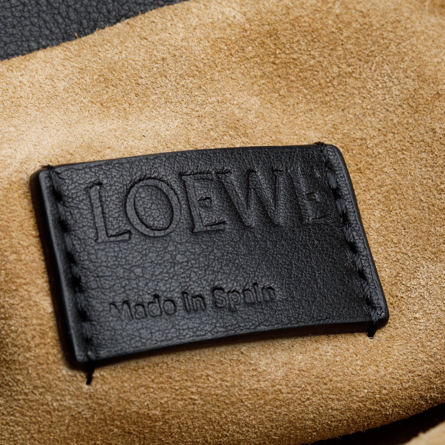 Loewe 2024 Black Nappa Leather Medium Flamenco Clutch Crossbody Bag w/ Strap