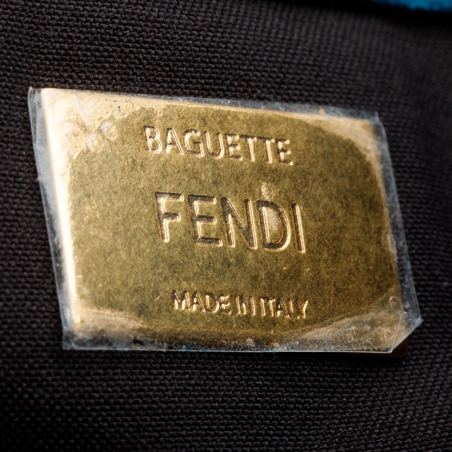 Fendi Blue Suede Large Baguette Shoulder Bag