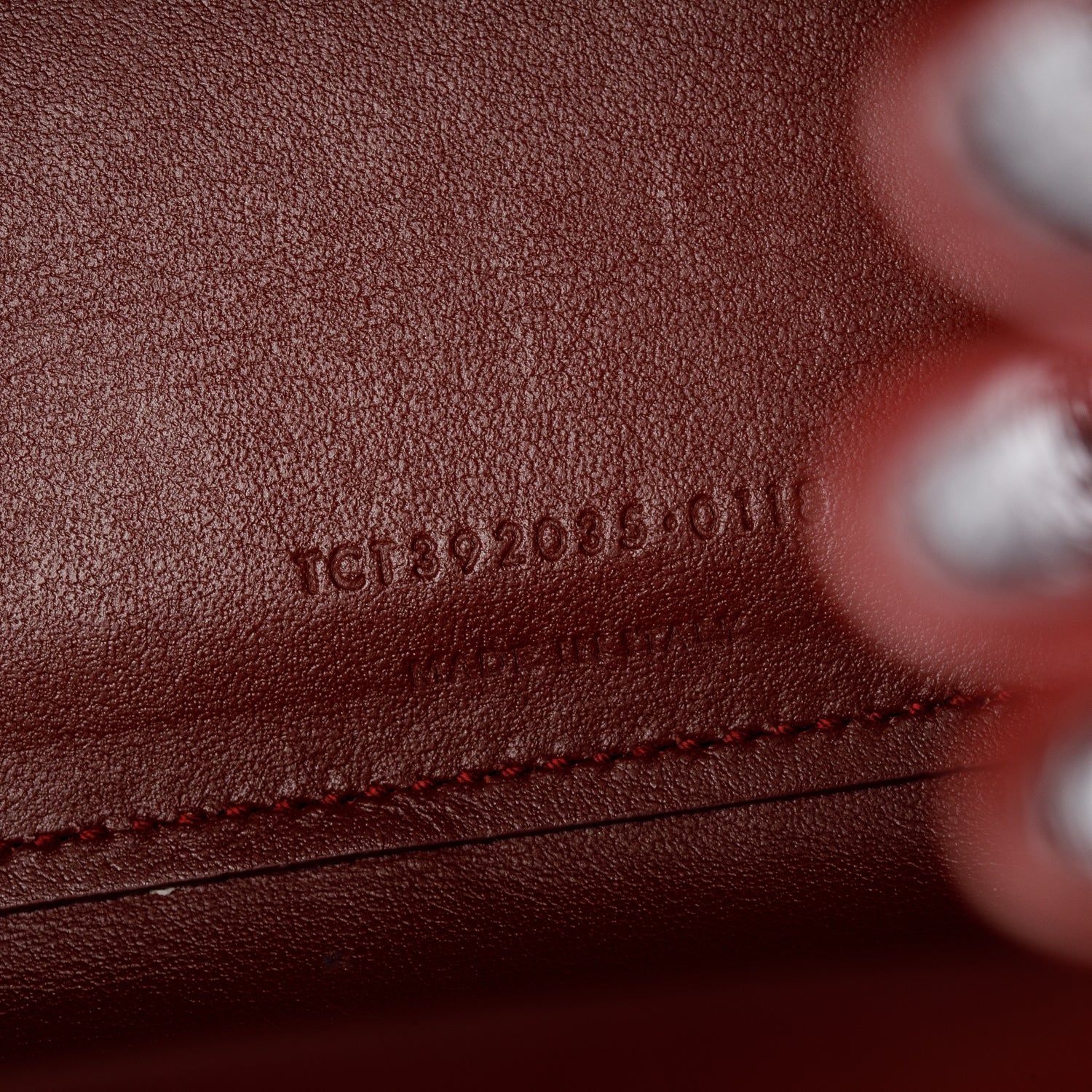 Saint Laurent Burgundy Crocodile Embossed Leather Nano Sac De Jour w/ Strap