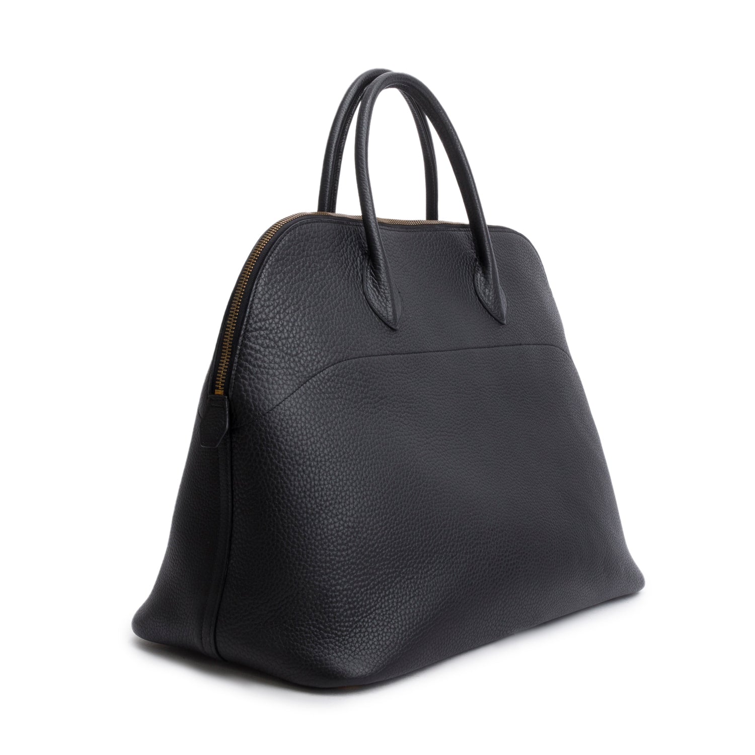 Hermes Noir Clemence Leather Bolide 45