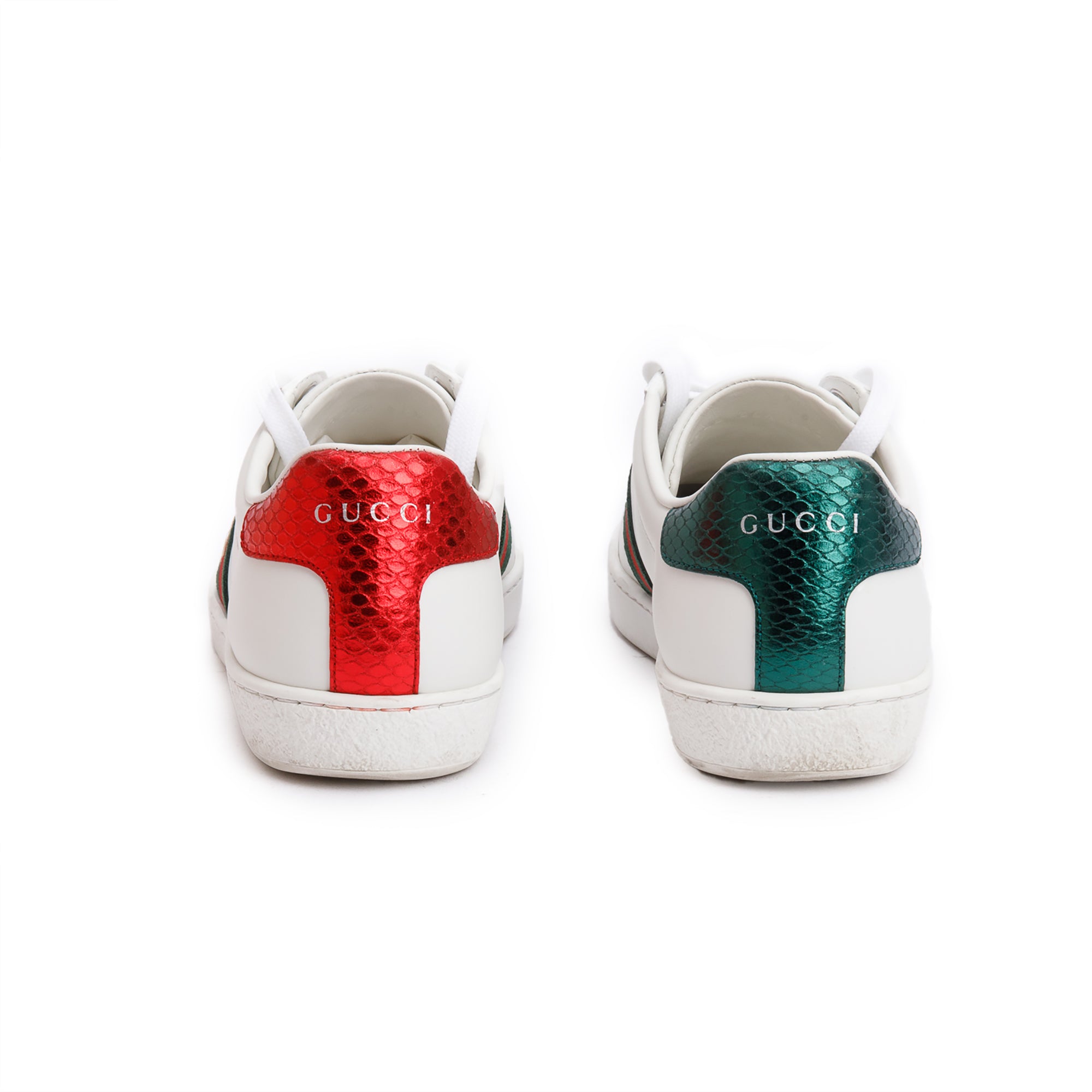 Gucci White Leather Web Women's Ace Sneakers, Size 36.5 w/ Box