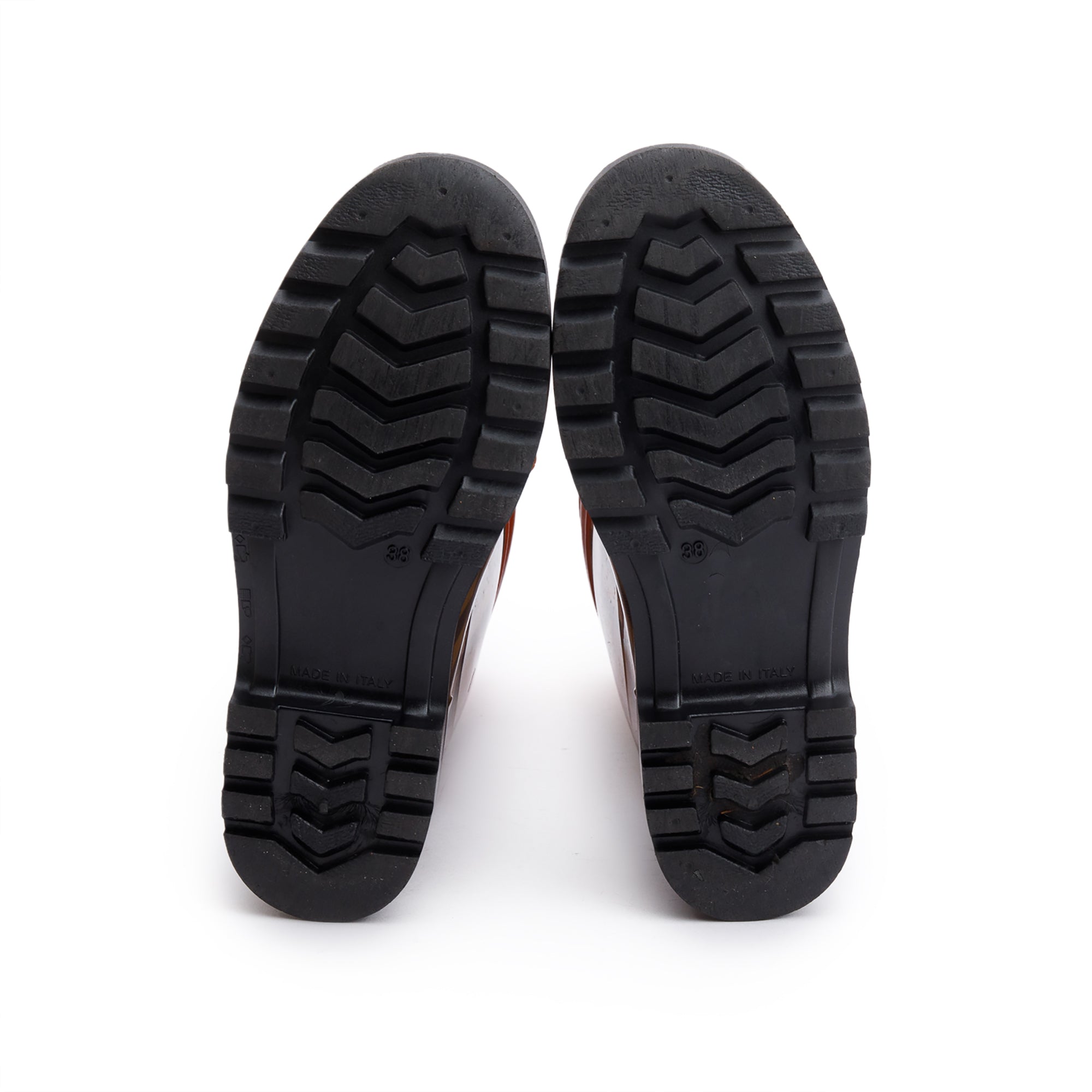 Burberry Wharton Haymarket Check Rubber Tassel Rain Boots, Size 38 w/ Box