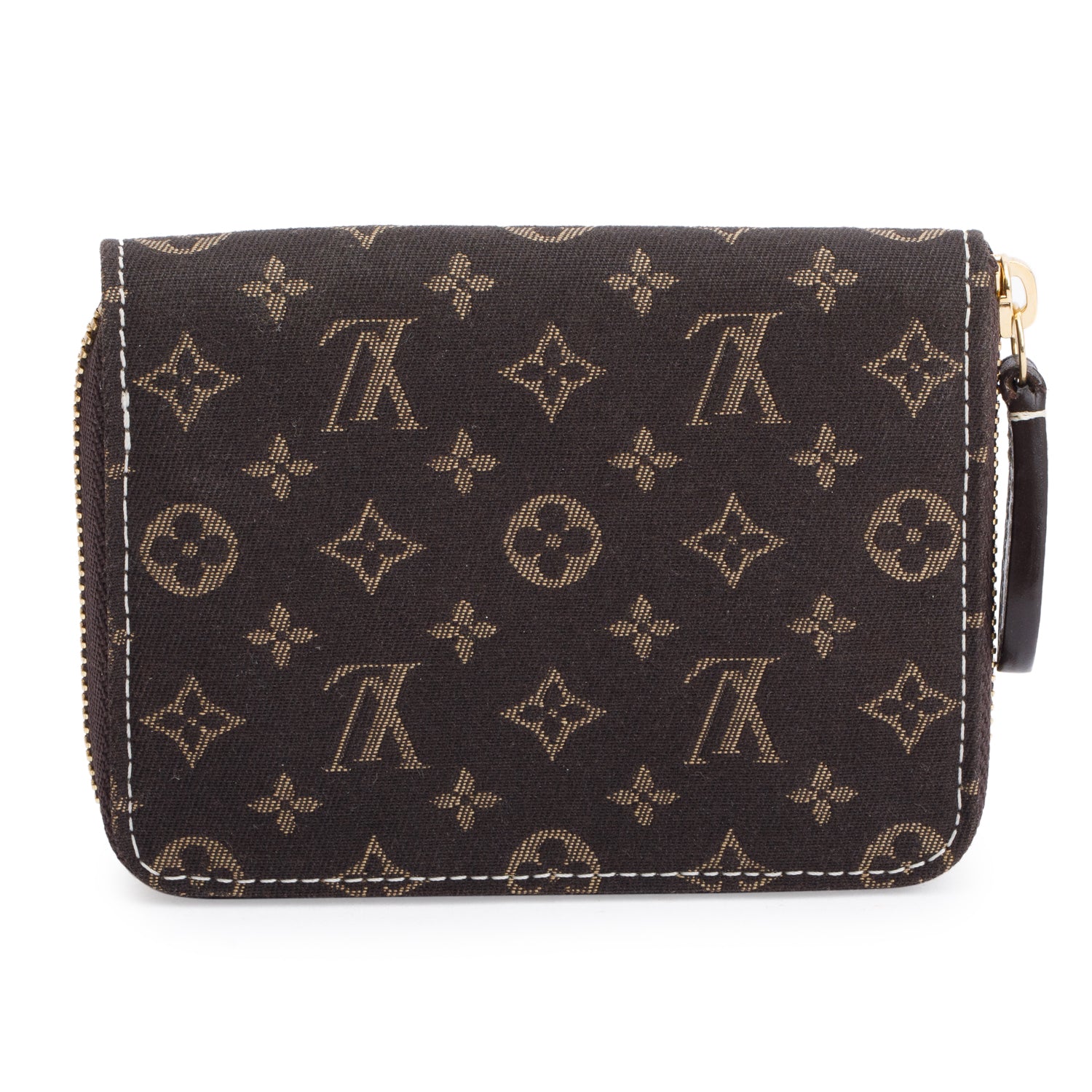 Louis Vuitton Brown Monogram Mini Lin Zippy Coin Purse w/ Box