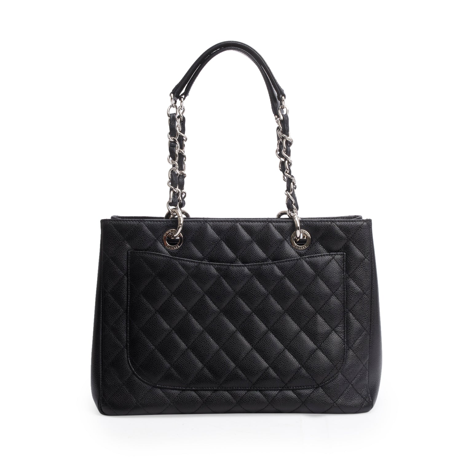 Chanel Black Caviar Leather Grand Shopping Tote (GST) w/ Authenticity Card