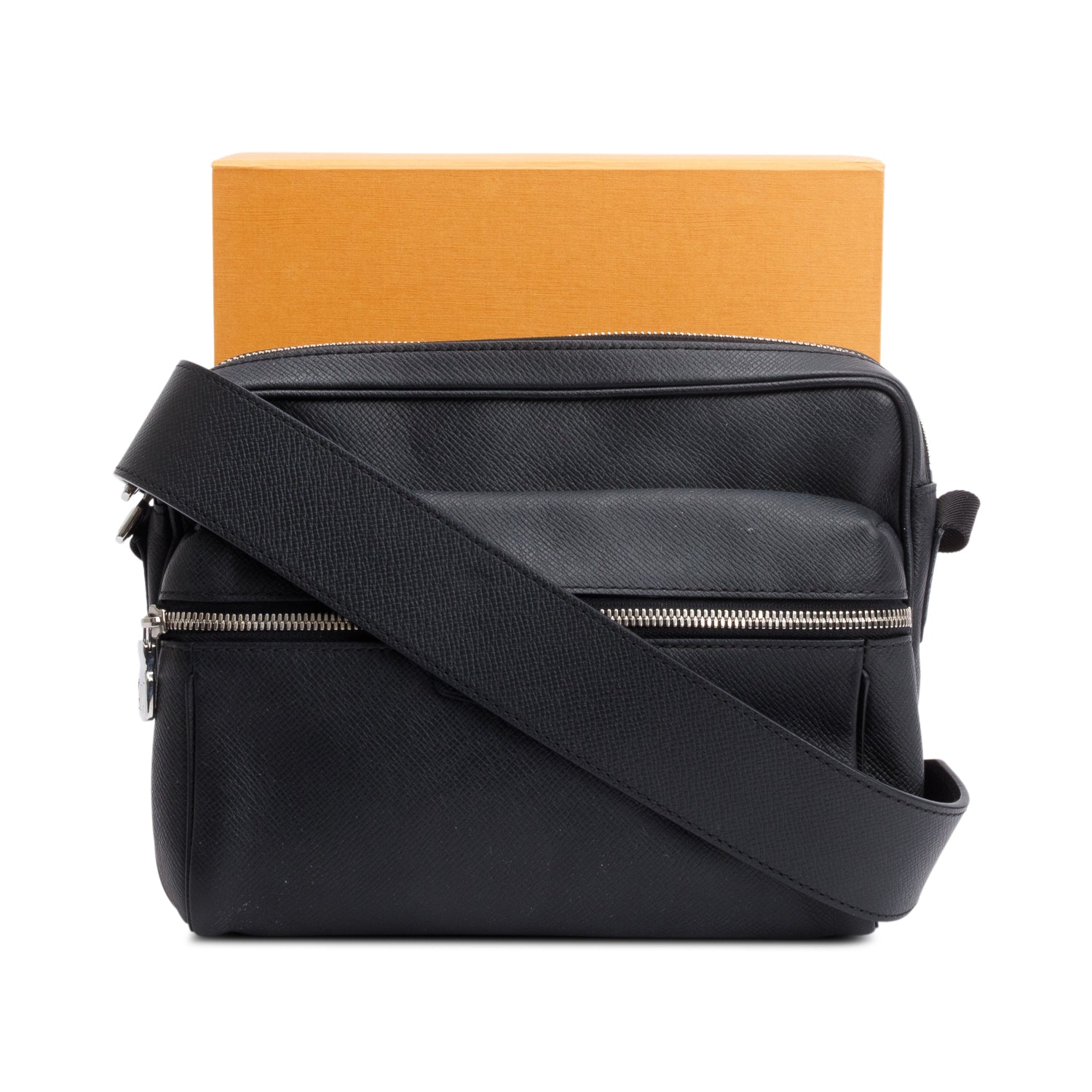 Louis Vuitton Black Taiga Leather Outdoor PM Messenger Bag w/ Box