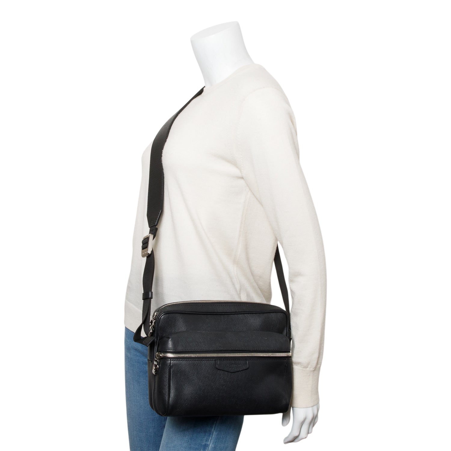 Louis Vuitton Black Taiga Leather Outdoor PM Messenger Bag w/ Box