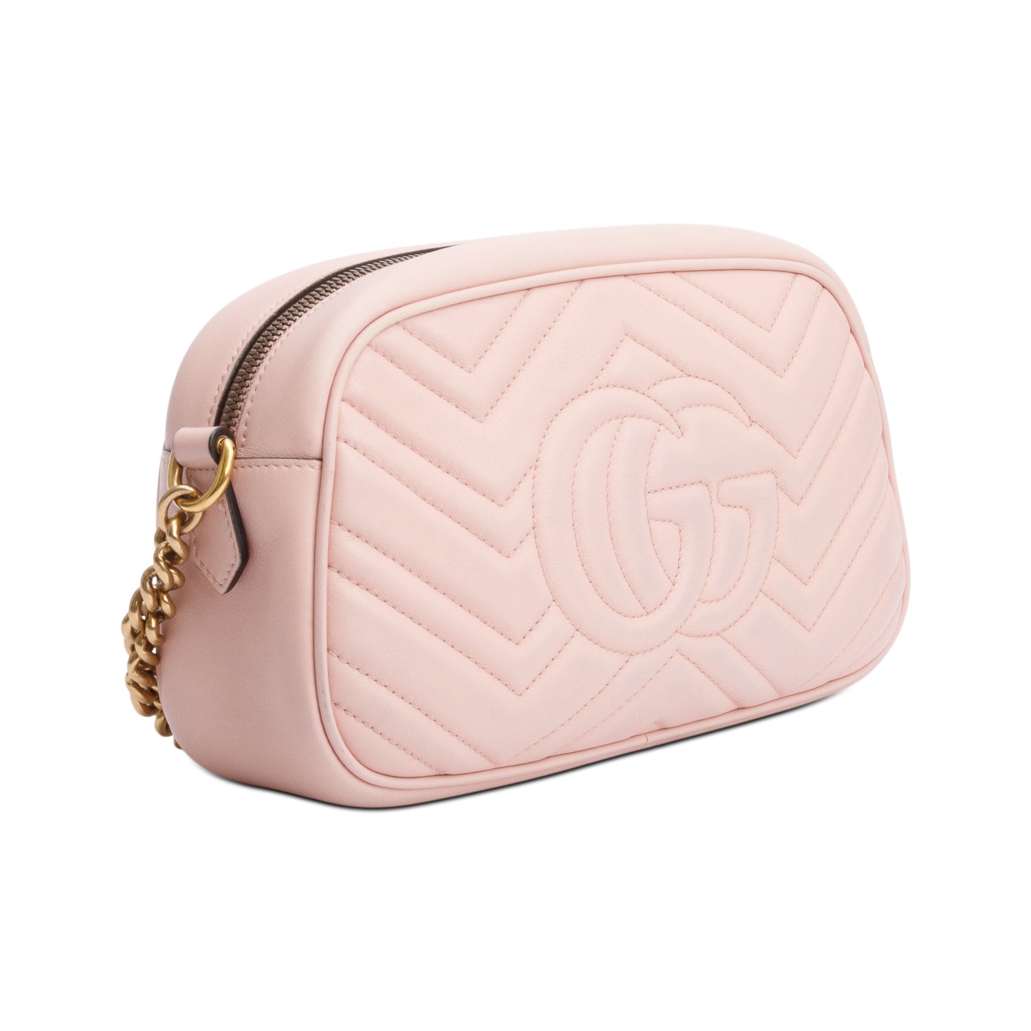Gucci Pink GG Marmont Matelasse Small Shoulder Bag w/ Box