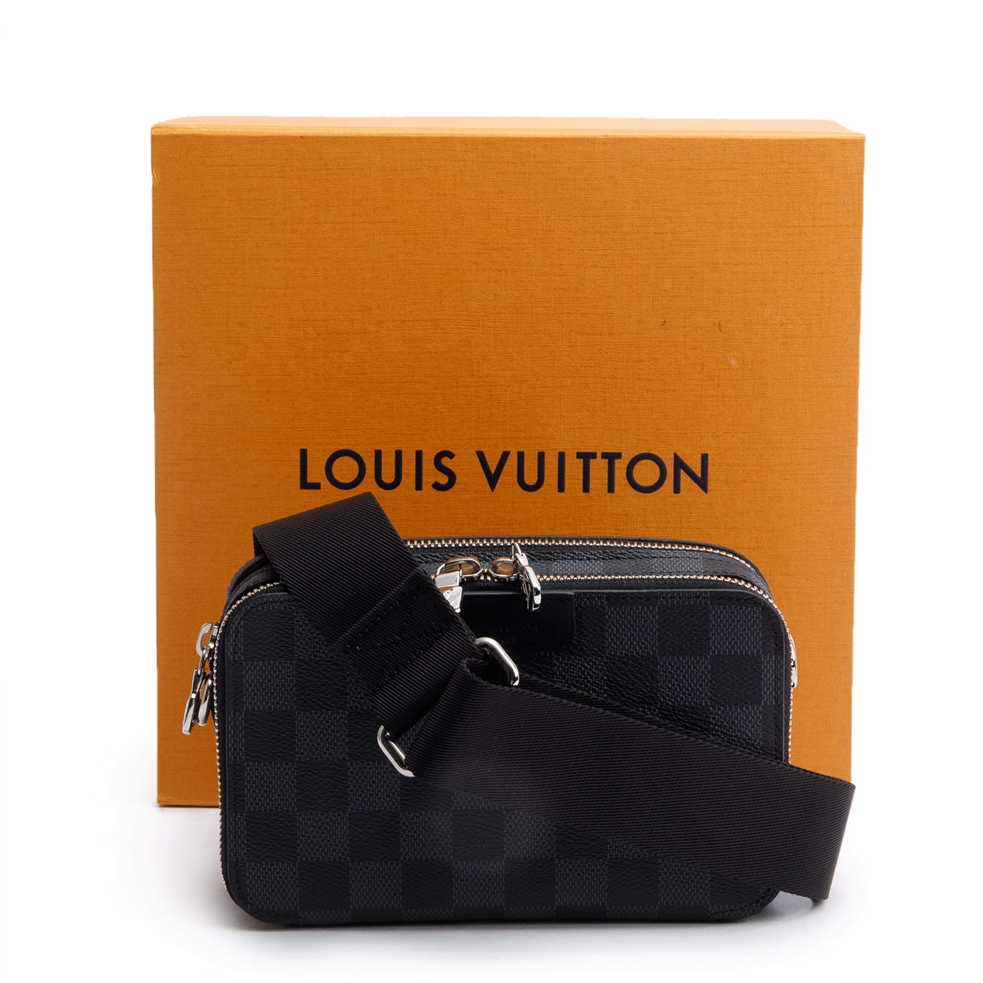 Louis Vuitton Damier Graphite Alpha Wearable Wallet Crossbody w/ Box
