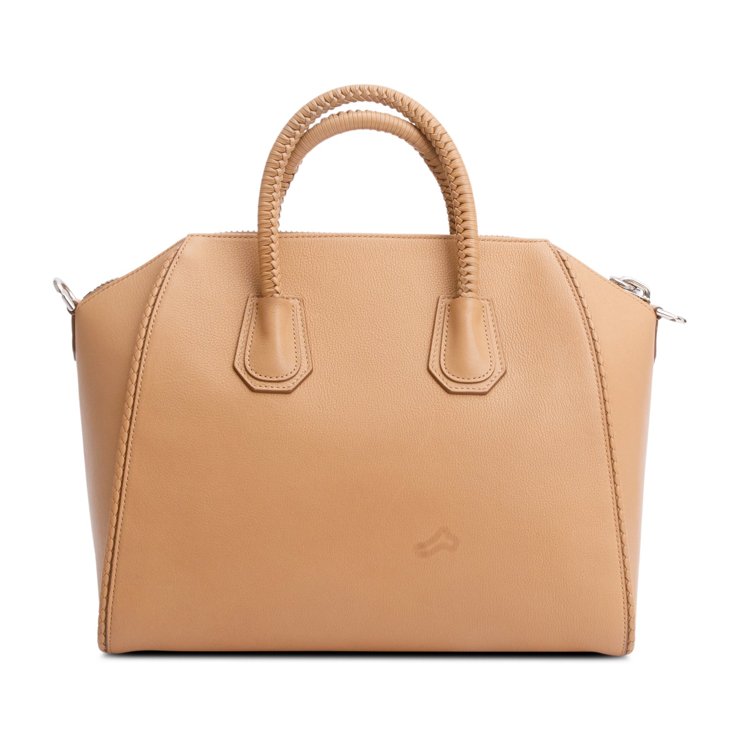 Givenchy Beige Calfskin Leather Braided Tassel Medium Antigona Satchel