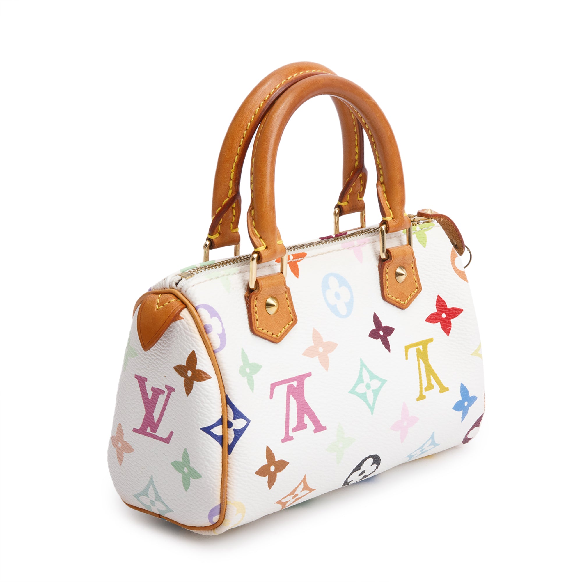 Louis Vuitton White Multicolore Mini HL Speedy w/ Box
