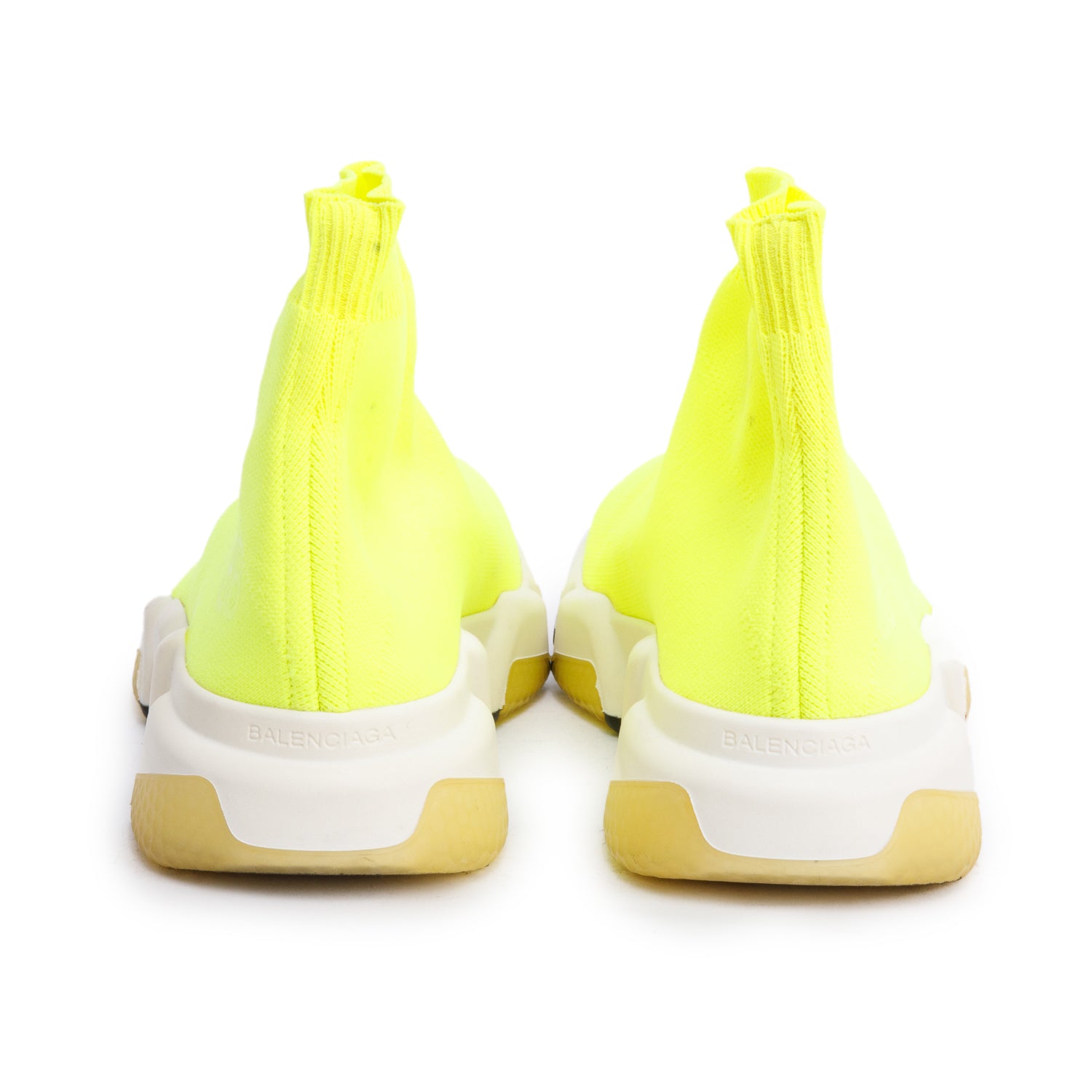 Balenciaga Neon Green Knit Speed LT Trainer Sock Sneaker, Size 8 w/ Box