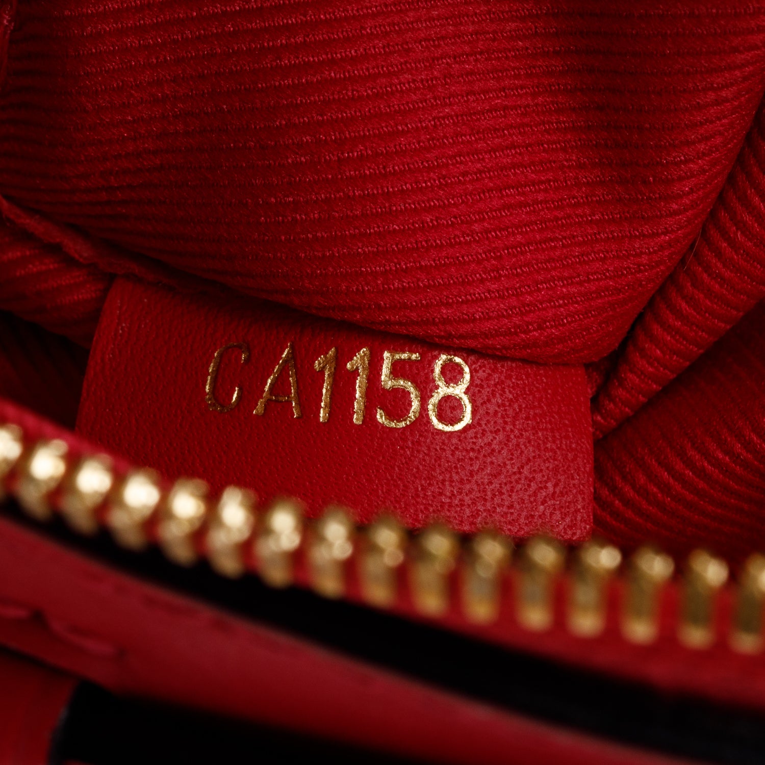 Louis Vuitton Red Leather Trim Monogram Saintonge Bag
