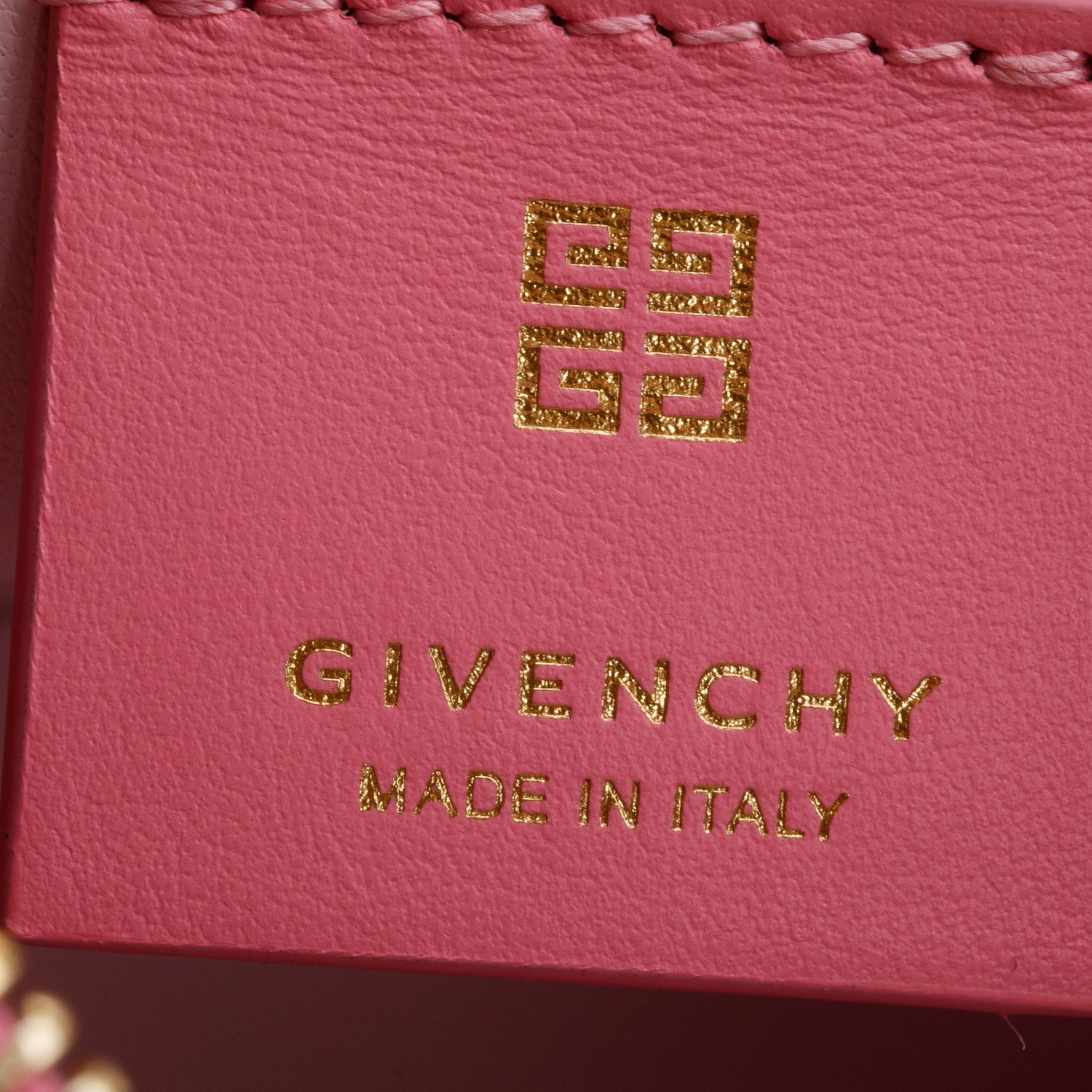 Givenchy 2022 Pink Cut Out Embossed Coated Canvas Small Moon Shoulder Bag