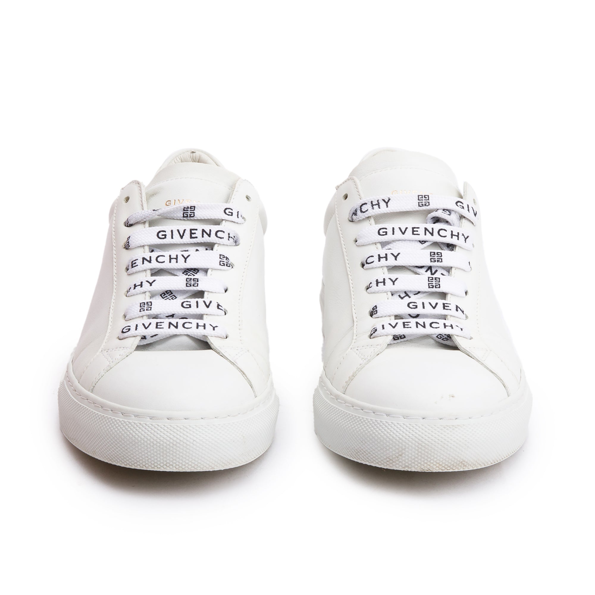 Givenchy White Calfskin Leather Urban Street L Sneakers, Size 38.5