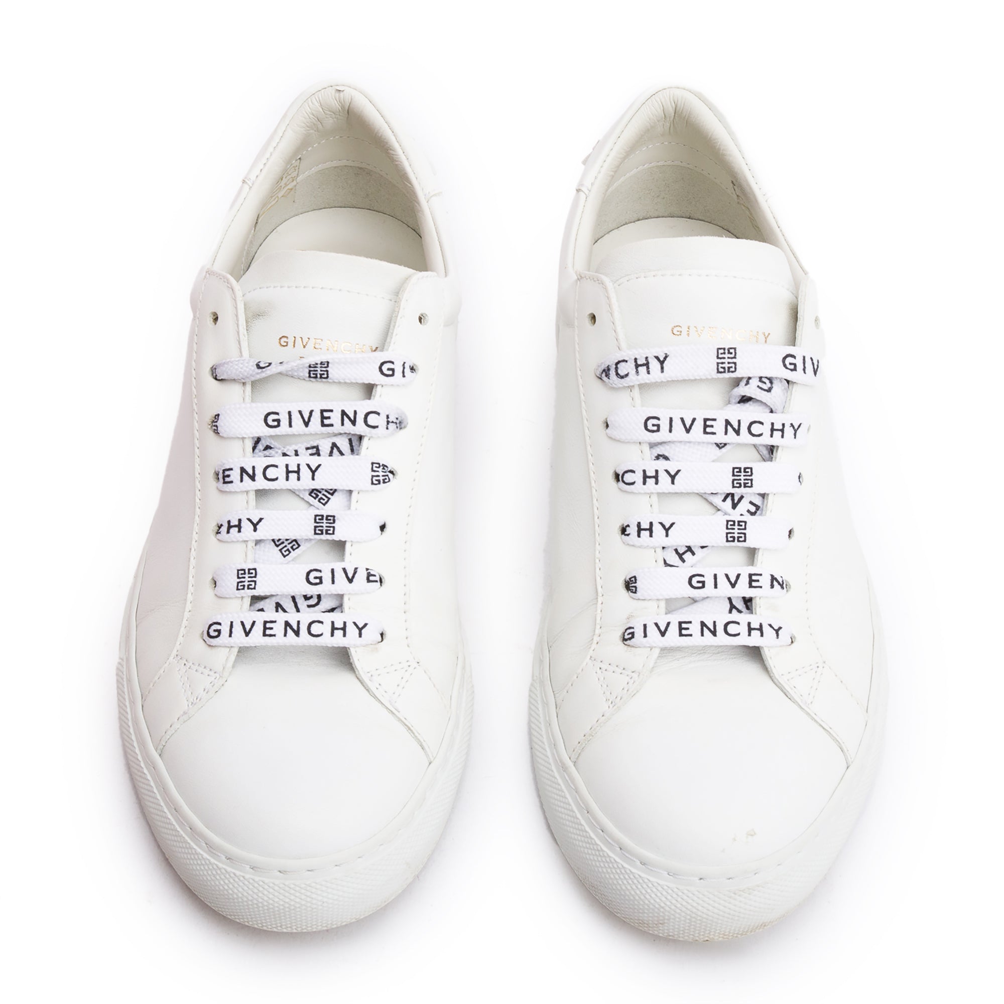 Givenchy White Calfskin Leather Urban Street L Sneakers, Size 38.5