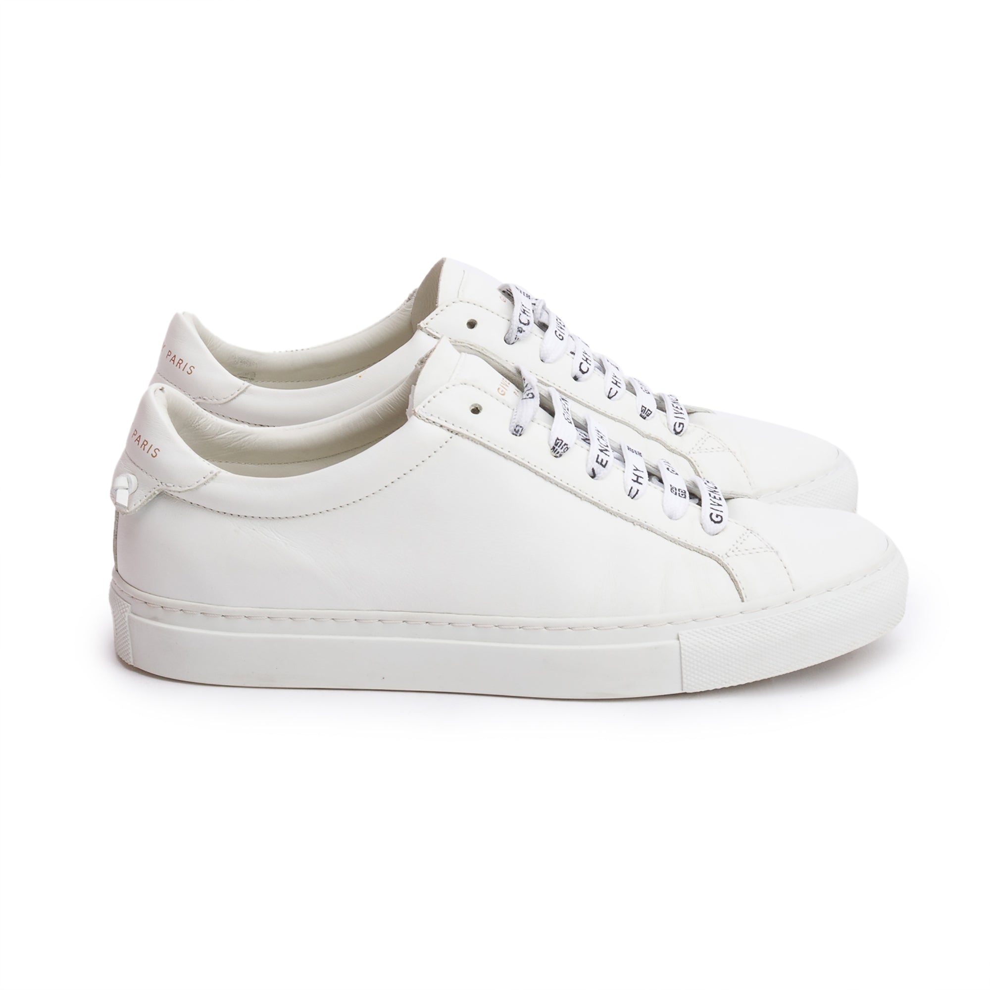 Givenchy White Calfskin Leather Urban Street L Sneakers, Size 38.5