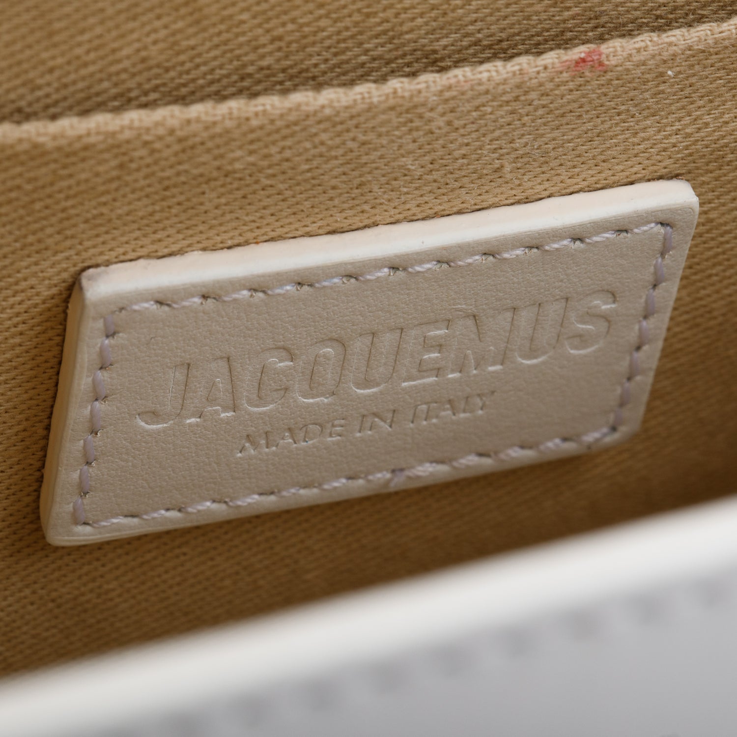 Jacquemus White Calfskin Leather Le Chiquito Moyen Bag