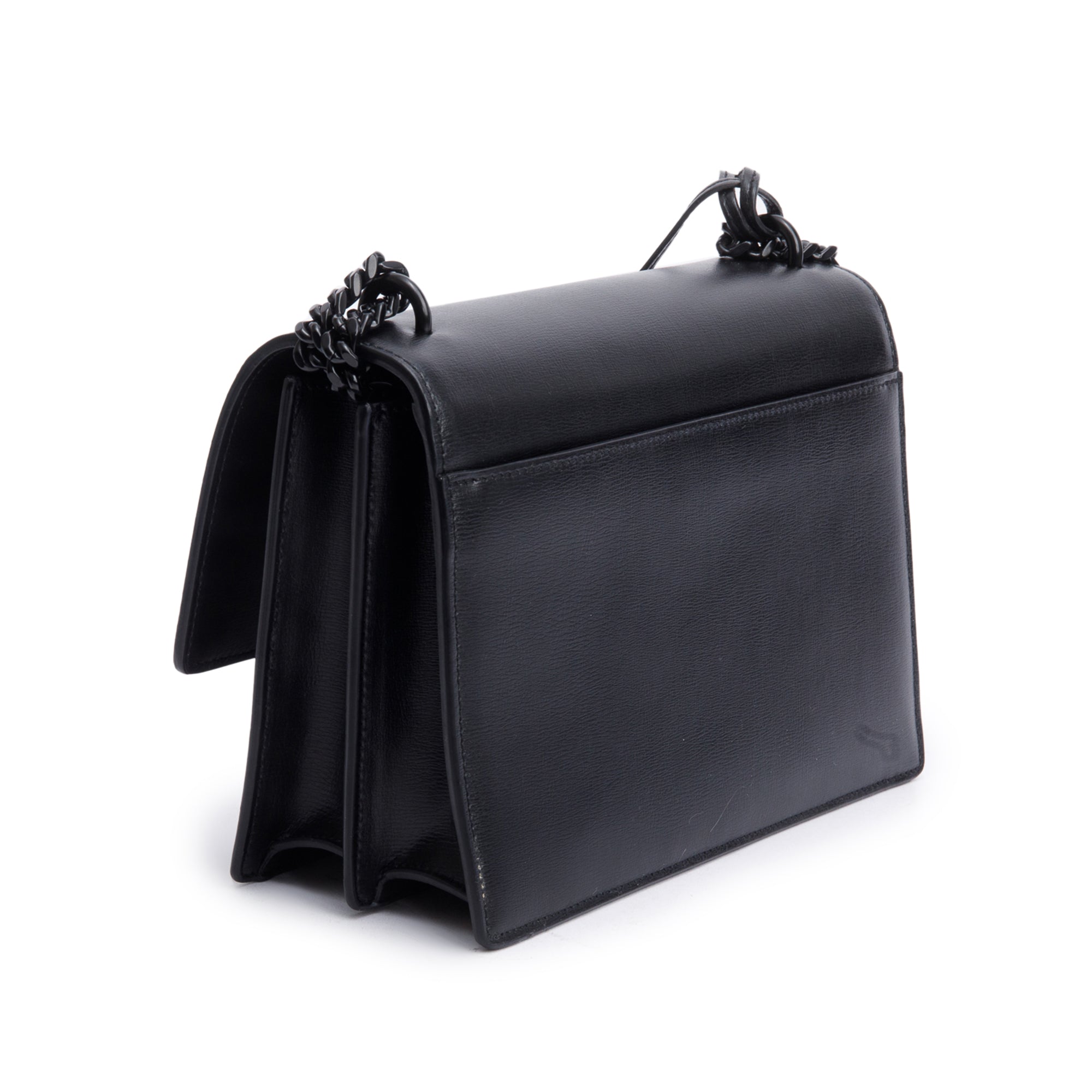 Saint Laurent Black Calfskin Leather Medium Sunset Shoulder Bag