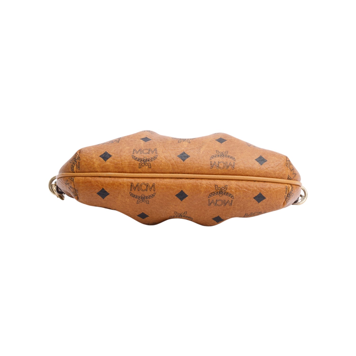 MCM Cognac Visetos Pochette Hobo
