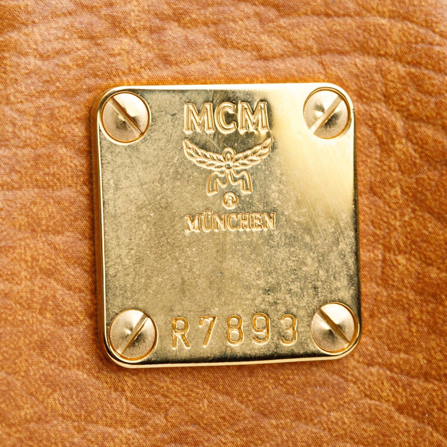 MCM Cognac Visetos Pochette Hobo