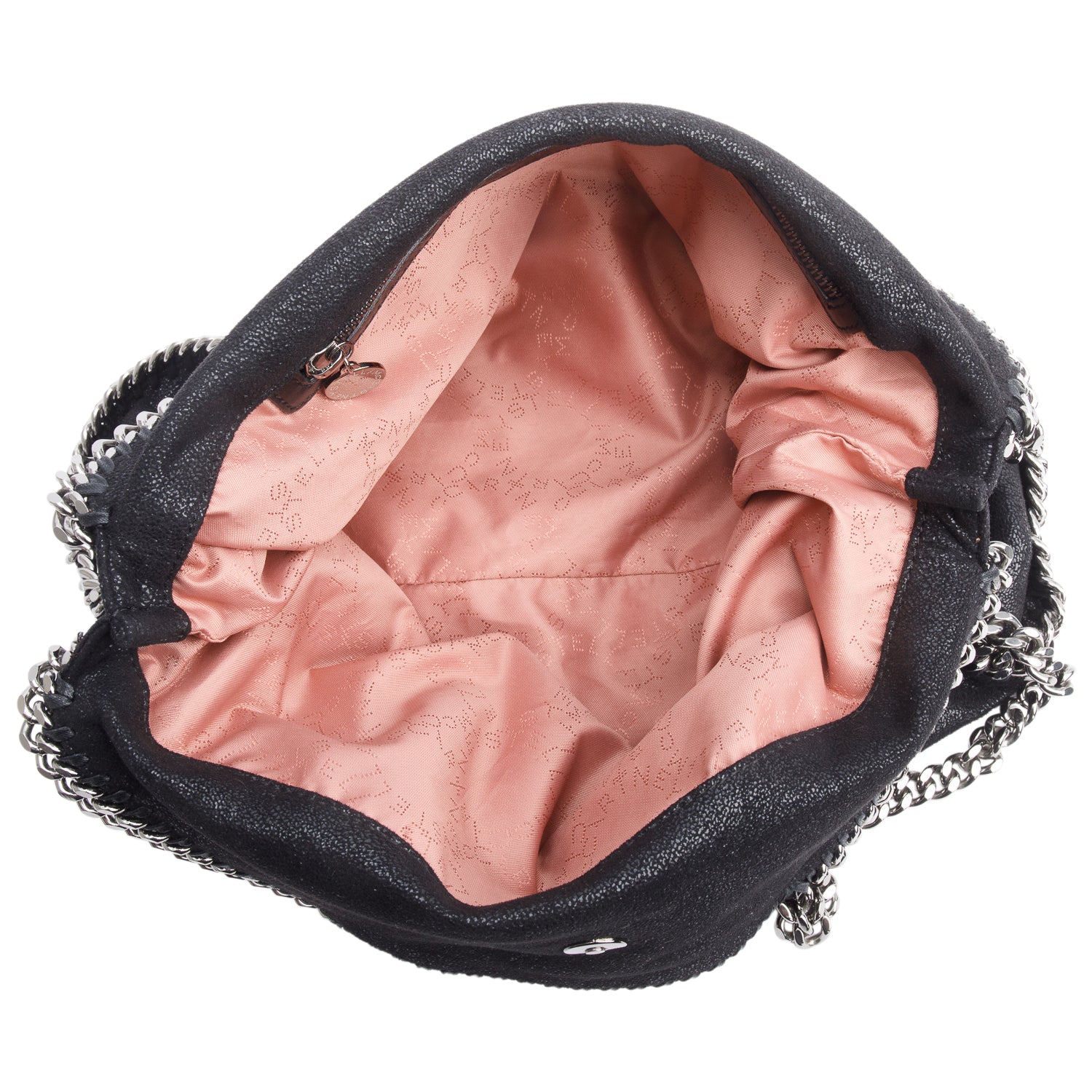 Stella McCartney Black Shaggy Deerskin Falabella Fold-Over Tote
