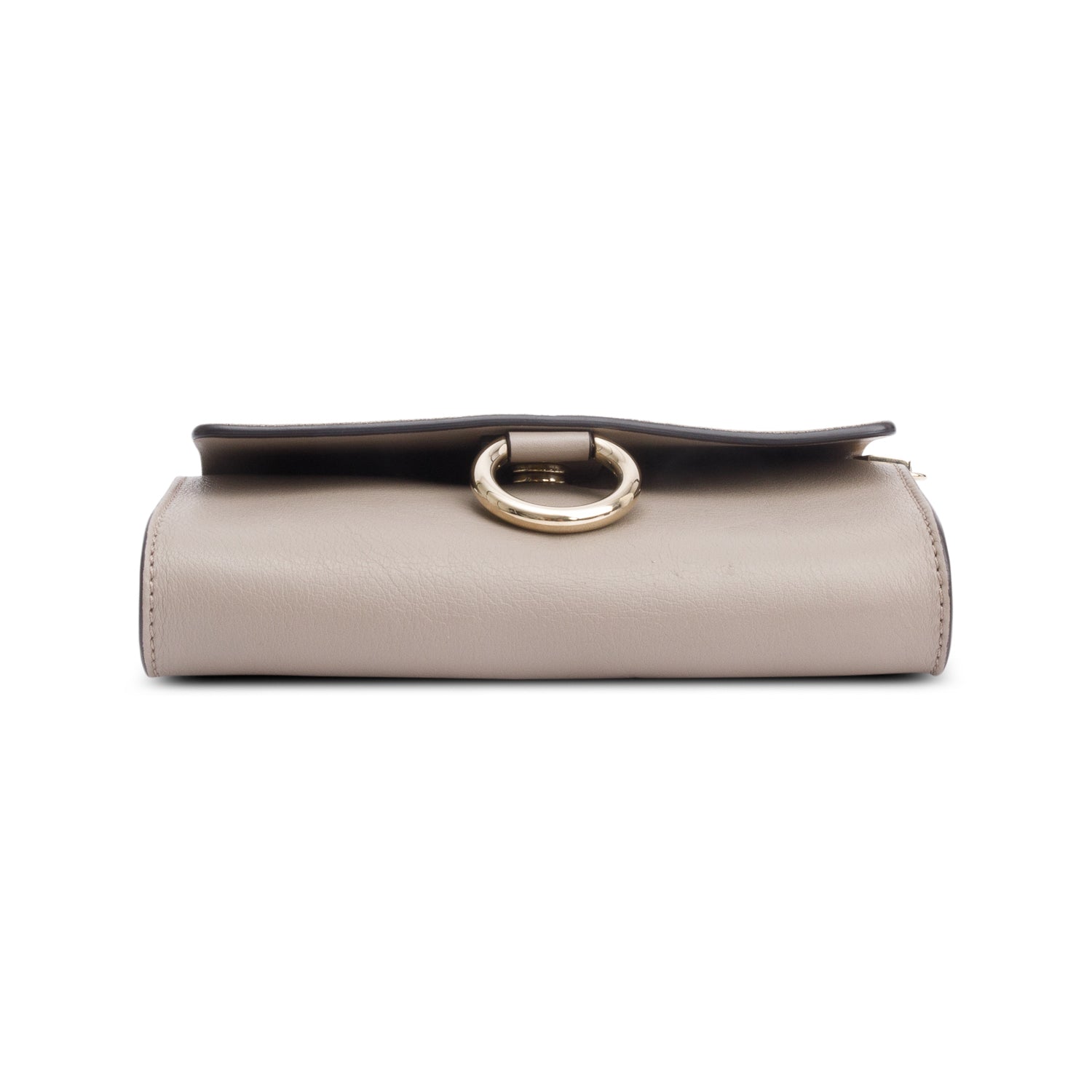 Chloe Grey Calfskin Leather Mini Faye Crossbody Bag w/ Authnticity Card