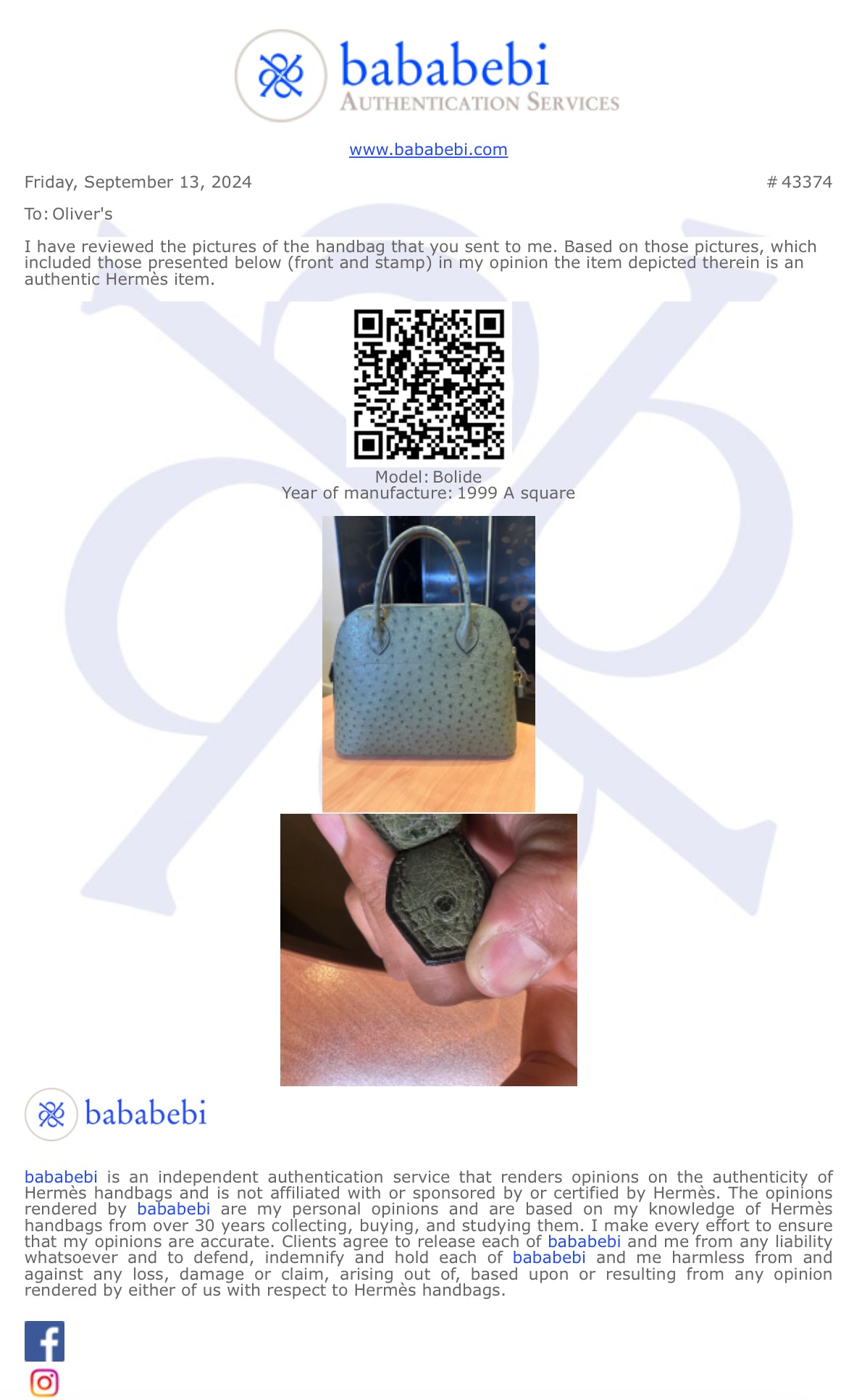 Hermes Vert Olive Ostrich Bolide 31 w/ Strap