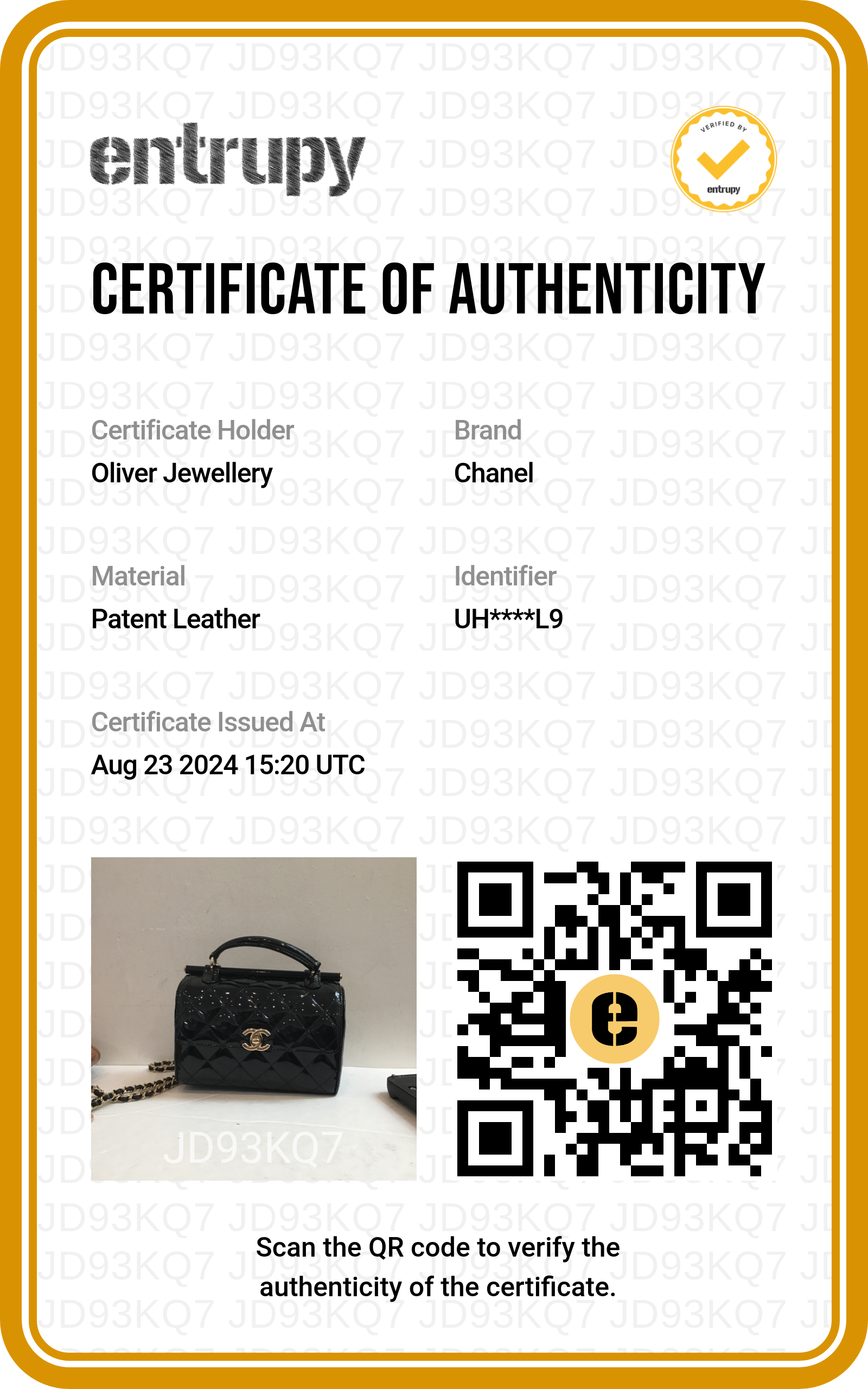 Chanel 2022 Black Quilted Patent Leather Mini Top Handle Flap Bag w/ Receipt