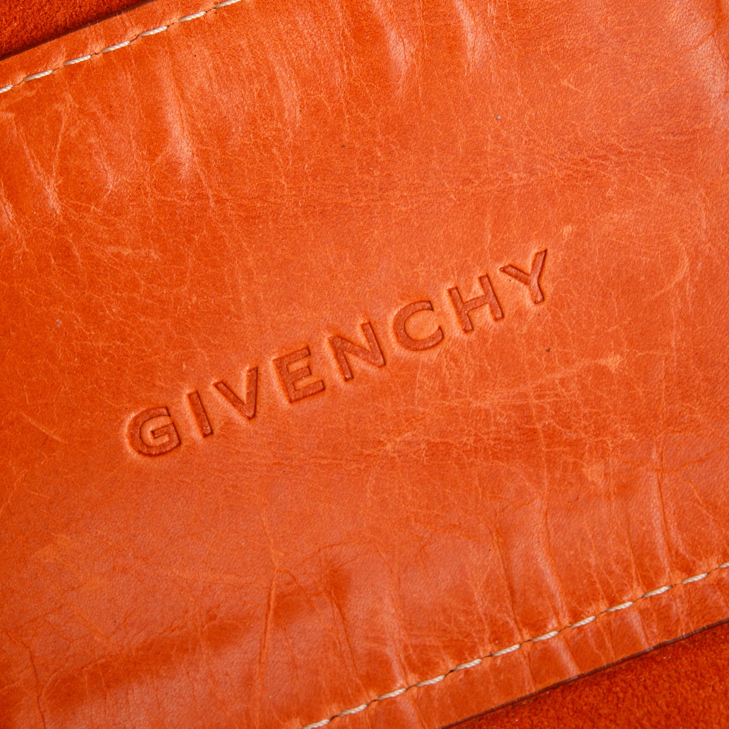 Givenchy Orange Calfskin Leather Tassel Drawstring Medium Pumpkin Hobo Bag w/ Pouch