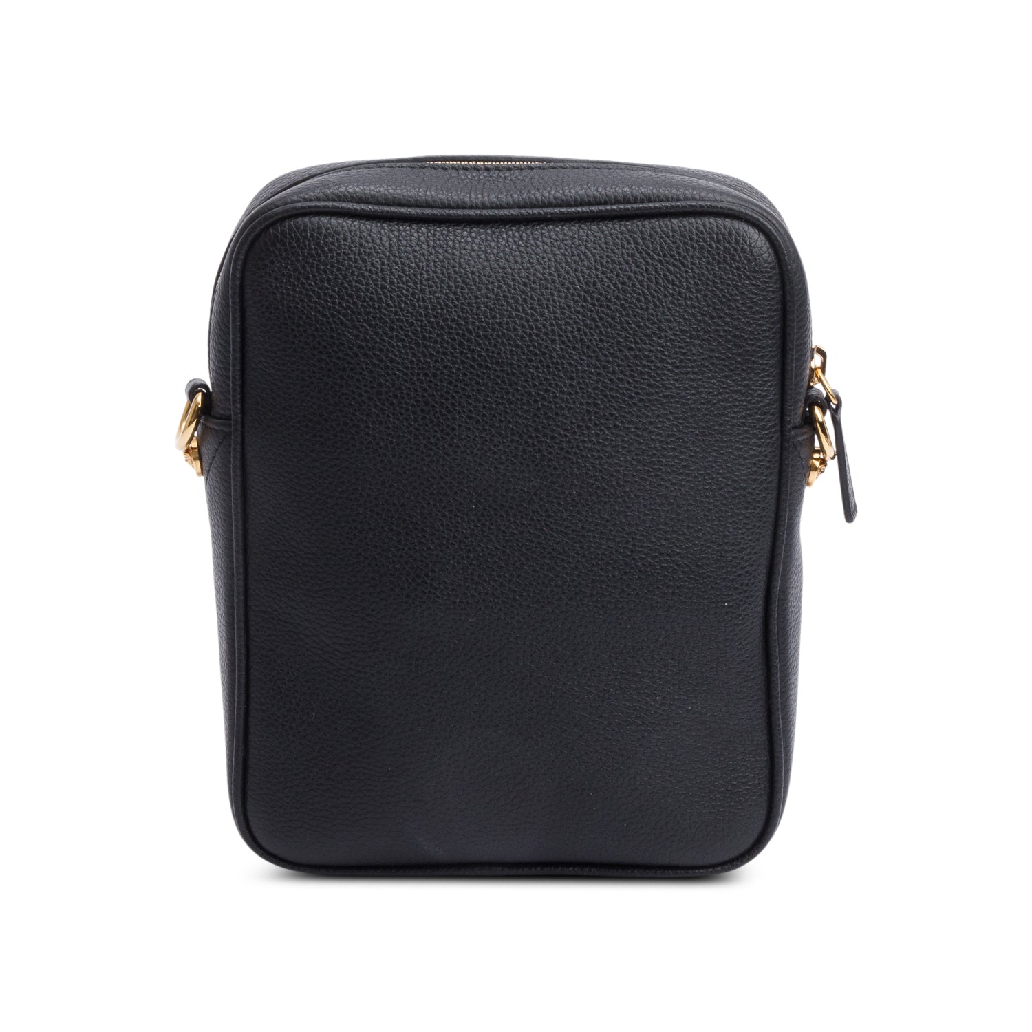 Versace Black Calfskin Leather Medusa Biggie Crossbody Bag