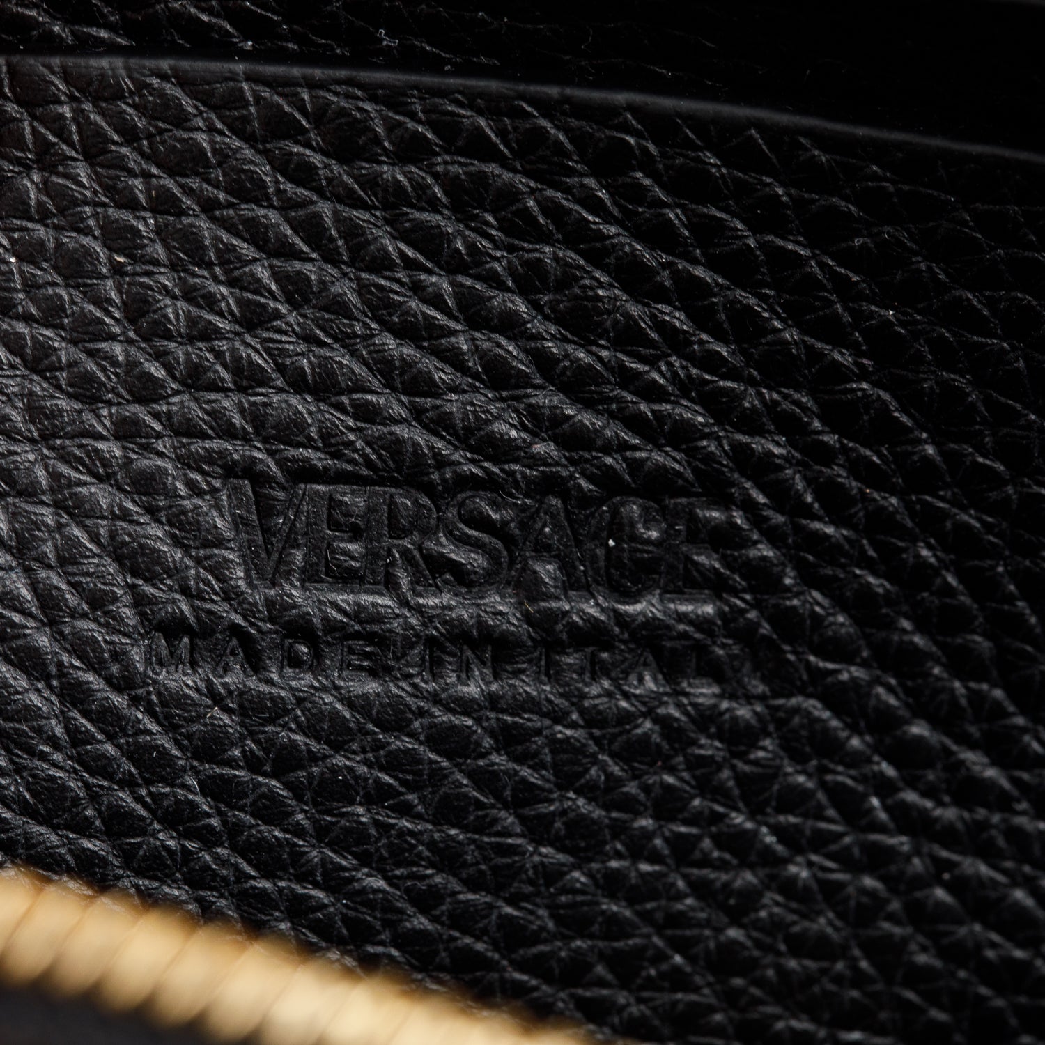 Versace Black Calfskin Leather Medusa Biggie Crossbody Bag