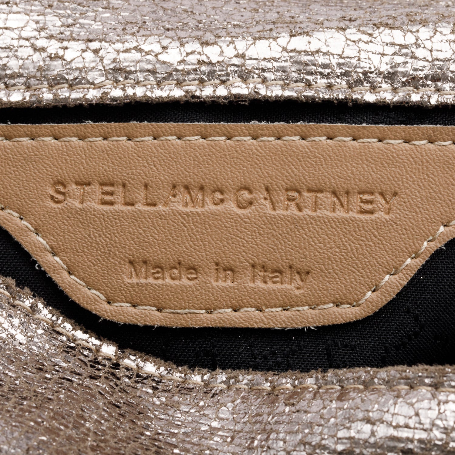 Stella McCartney Metallic Gold Shaggy Deerskin Vegan Flap Crossbody