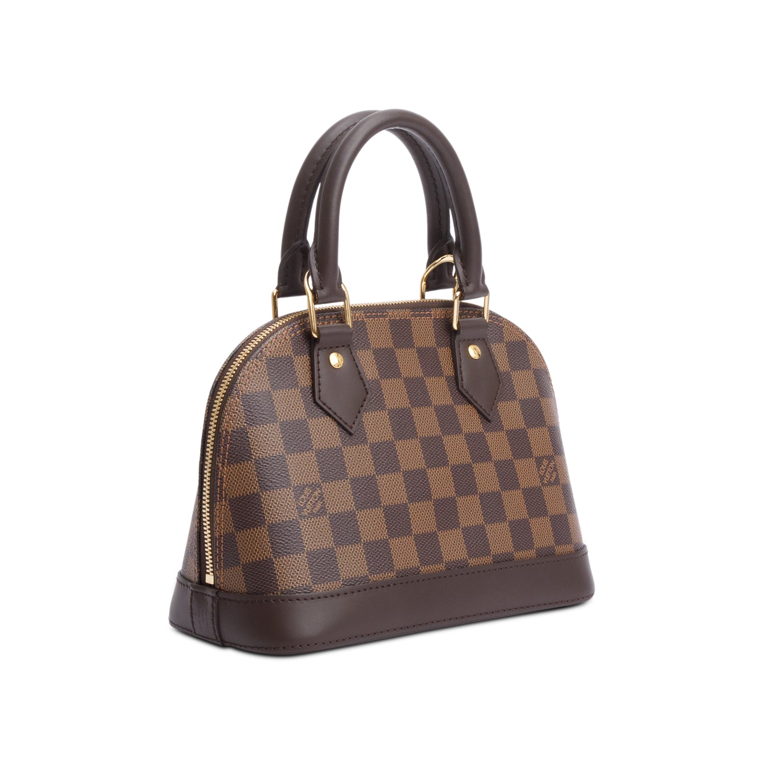 Louis Vuitton 2022 Damier Ebene Alma BB w/ Strap & Receipt
