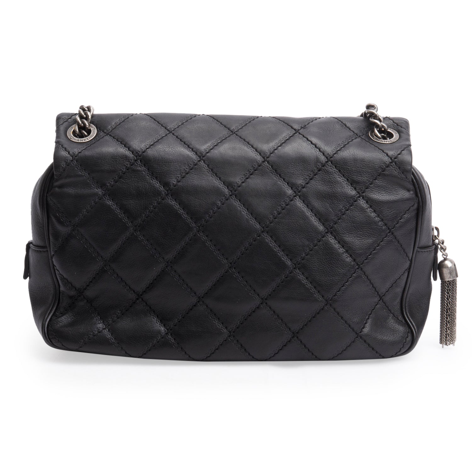 Chanel Black Quilted Calfskin Leather Paris-Edinburgh Coco Sporran Flap Bag