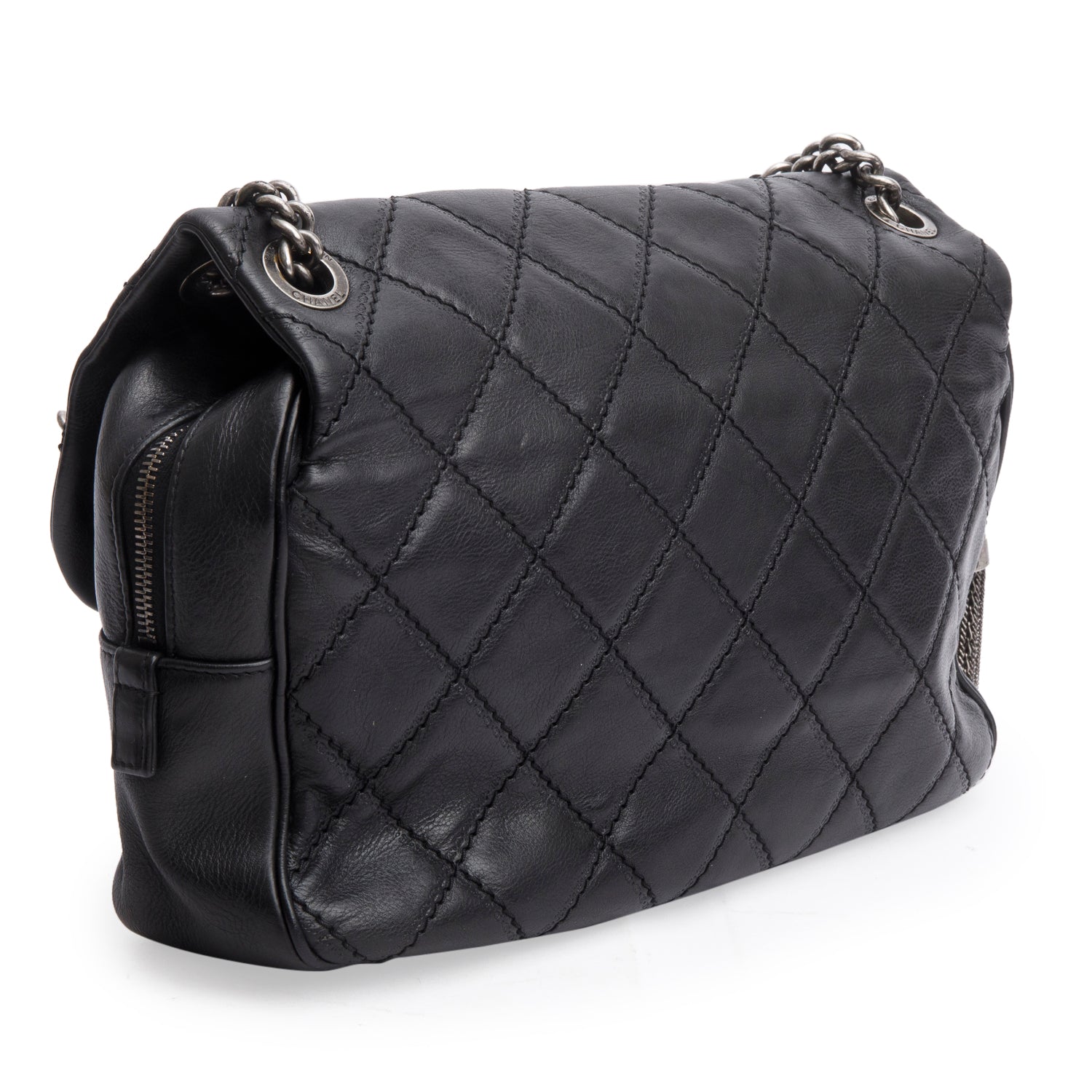 Chanel Black Quilted Calfskin Leather Paris-Edinburgh Coco Sporran Flap Bag
