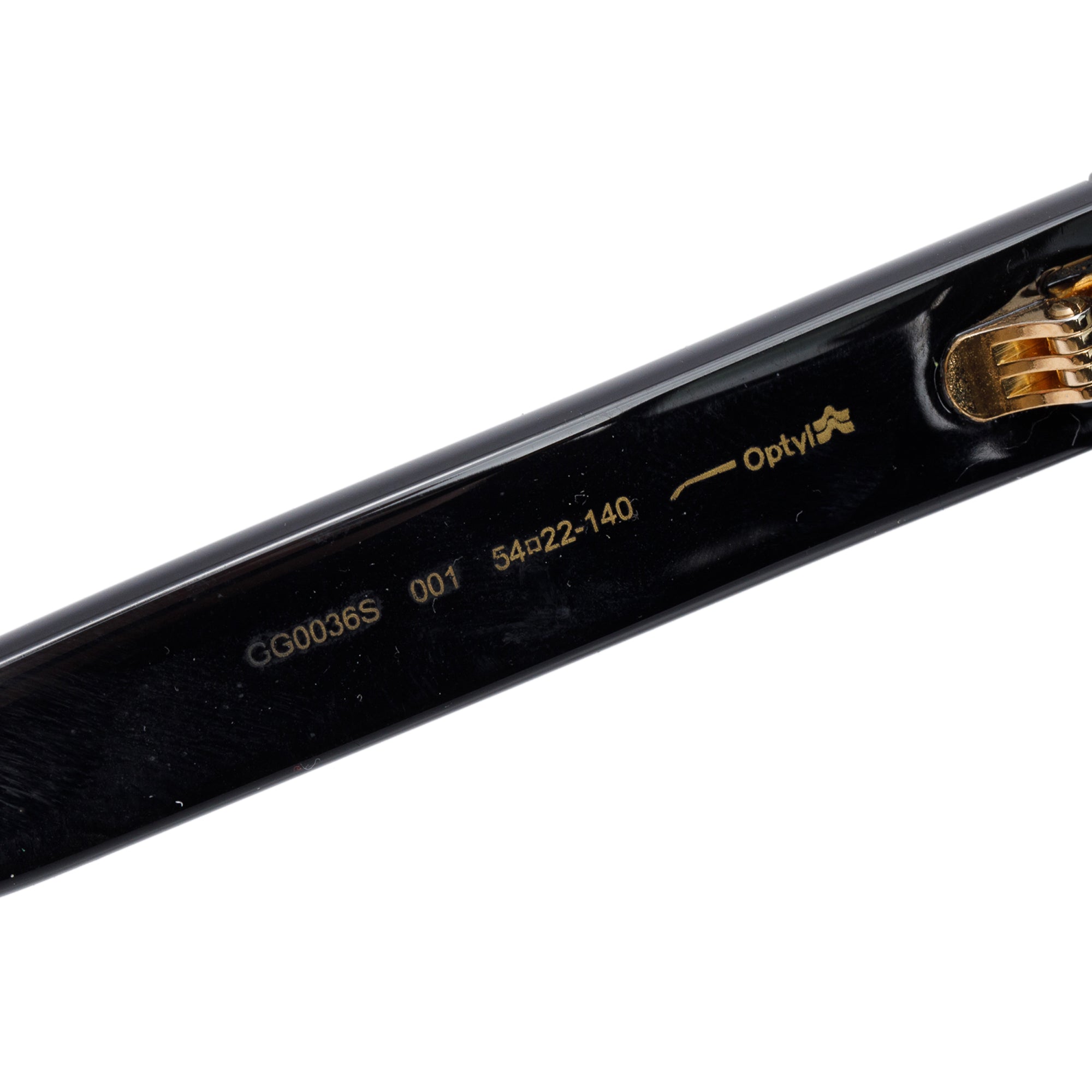 Gucci GG0036S Black Acetate Interlocking G Accent Oversize Square Sunglasses w/ Case