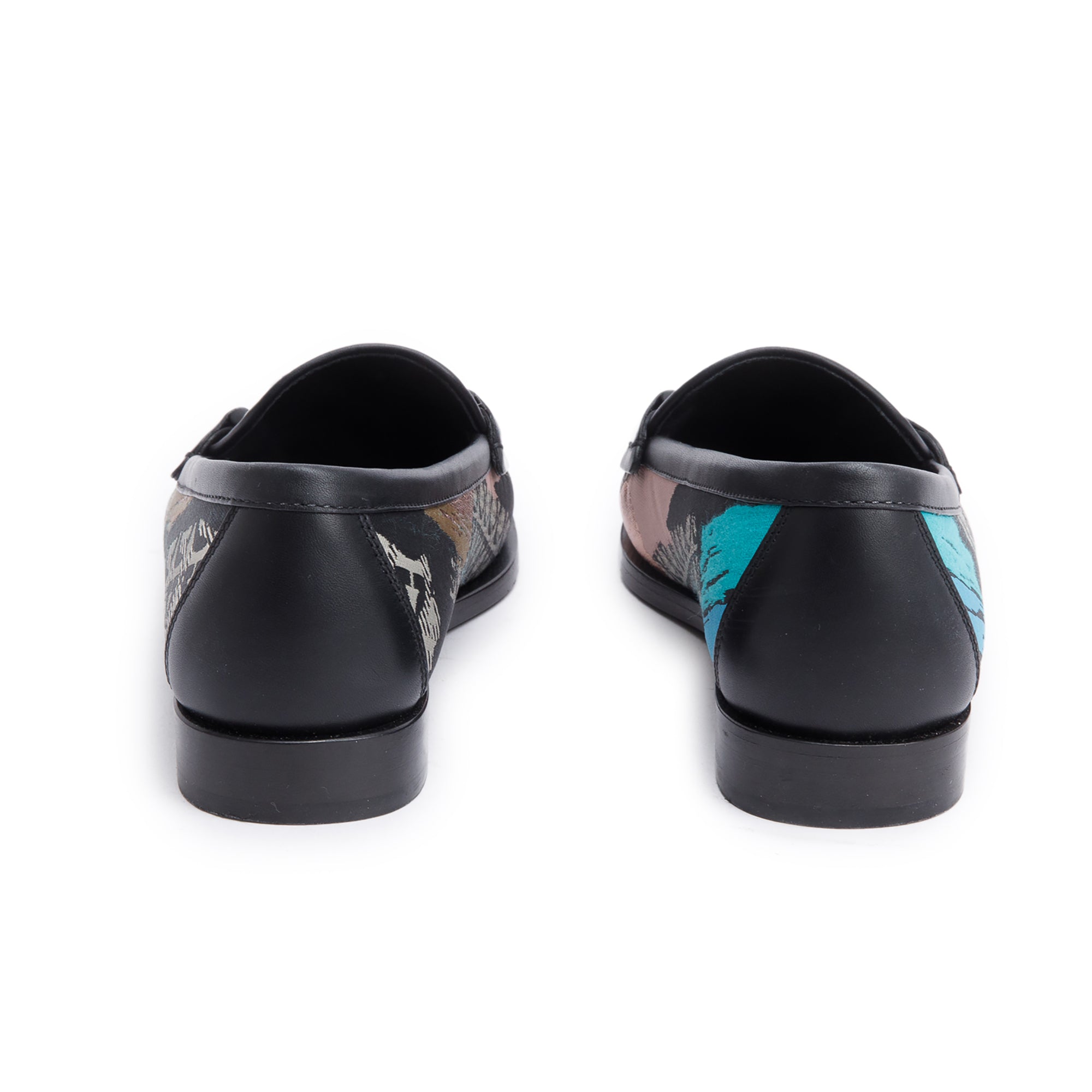 Salvatore Ferragamo Black Multicolor Rolo Gancini Logo Print Loafers, Size 6.5