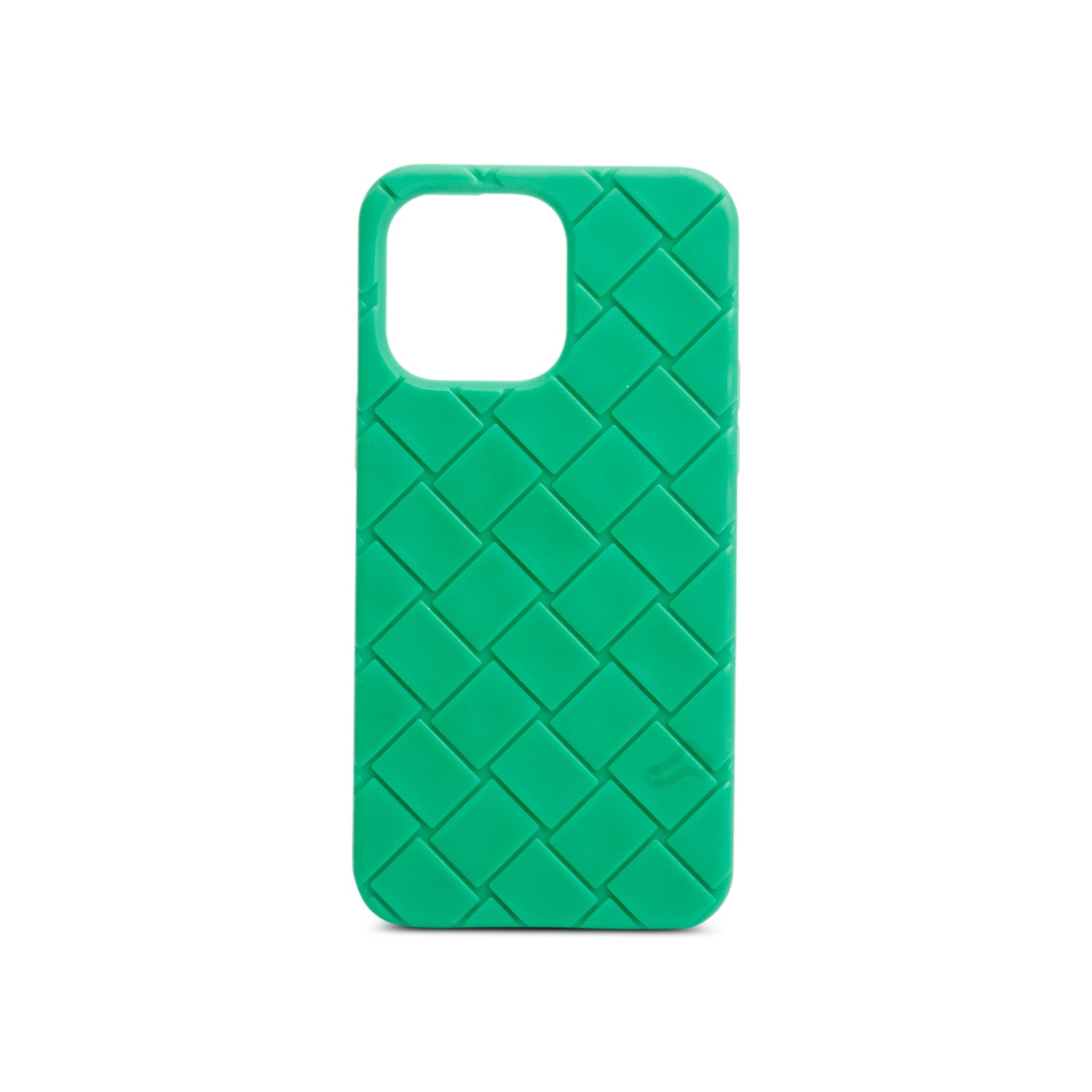 Bottega Veneta Green Intreccio Rubber Silicon iPhone 16 Pro Max Case w/ Box