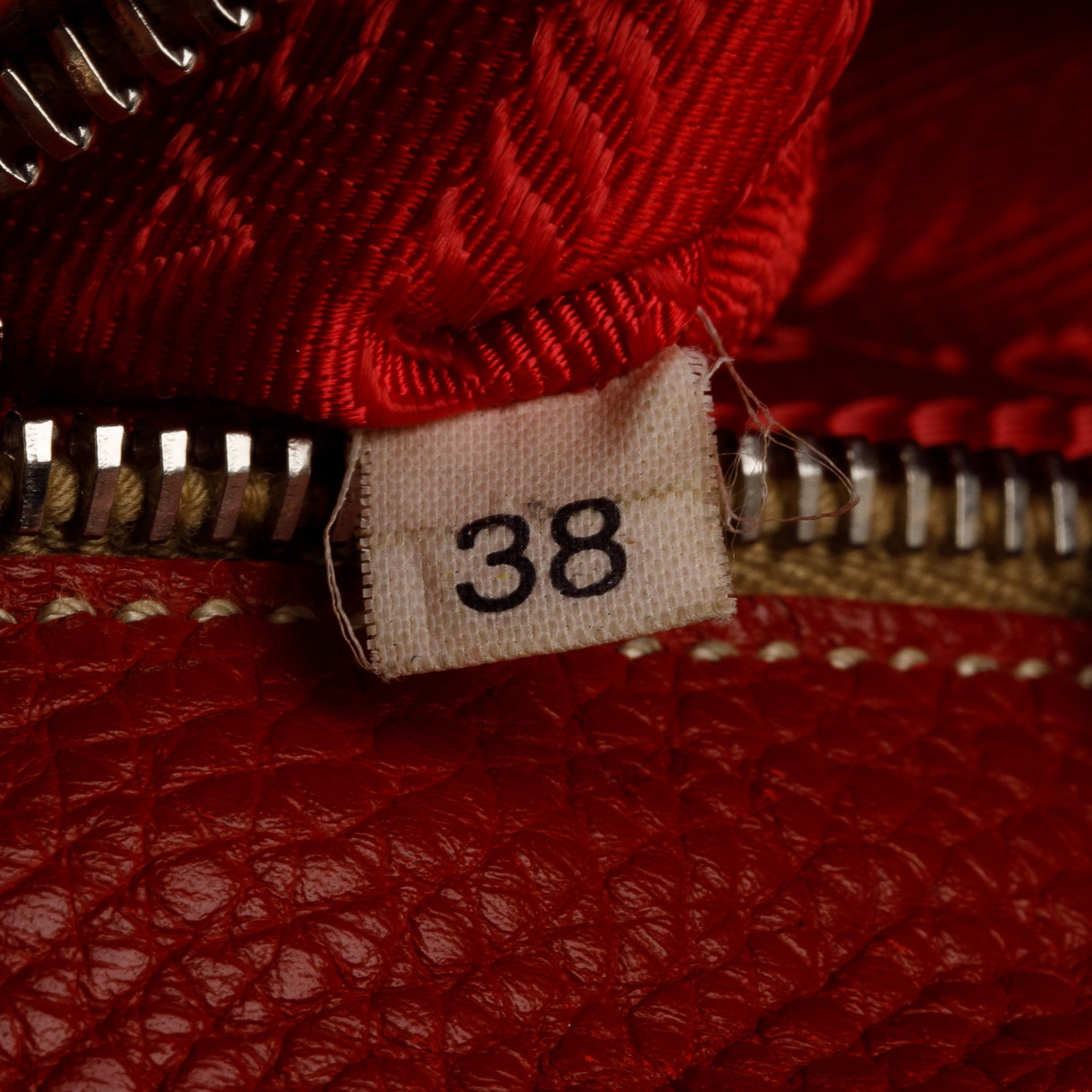 Prada Red Vitello Daino Leather Rope Handle Bag